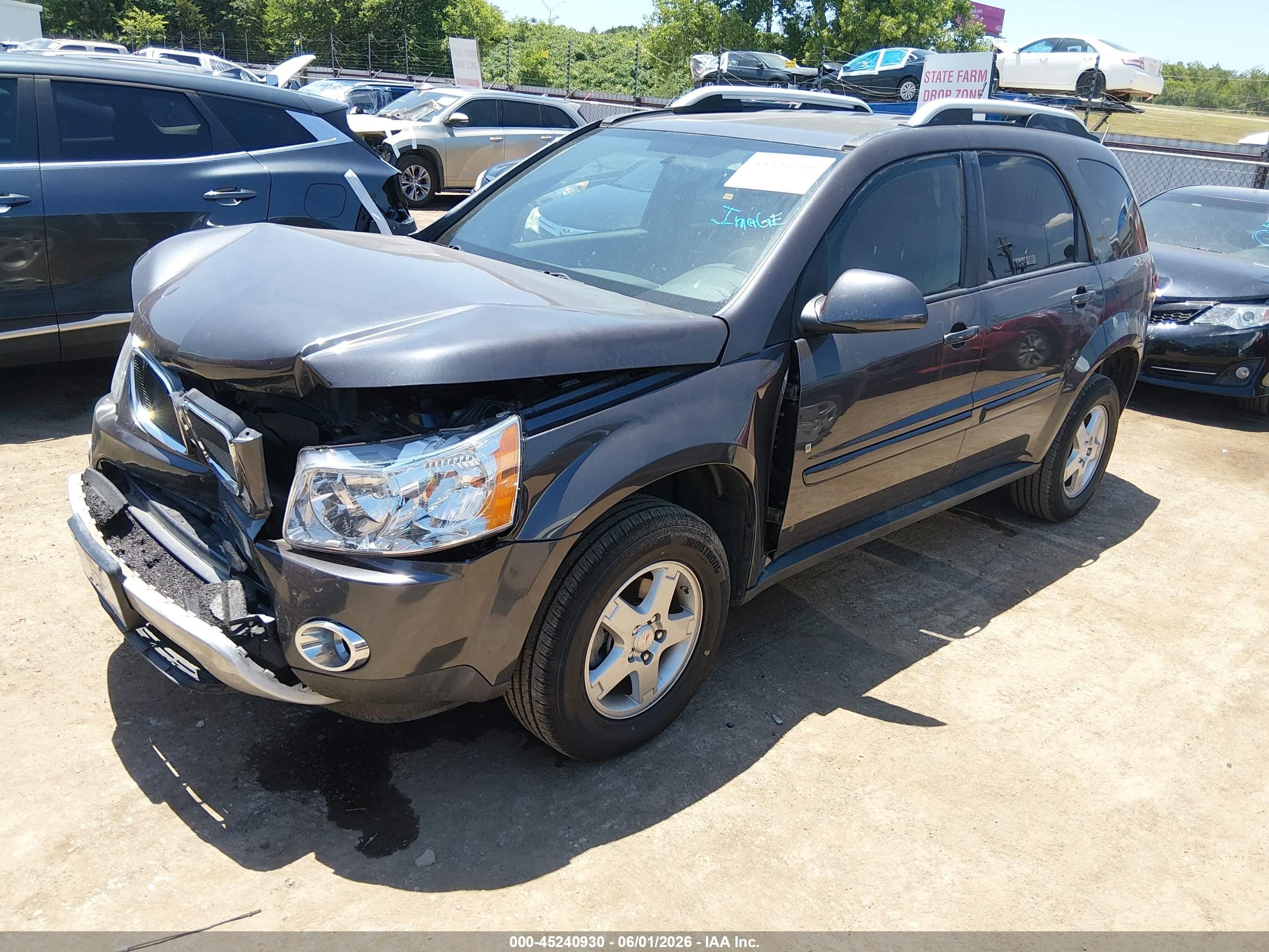 2008 Pontiac Torrent   Gray vin: 2CKDL33F186007044