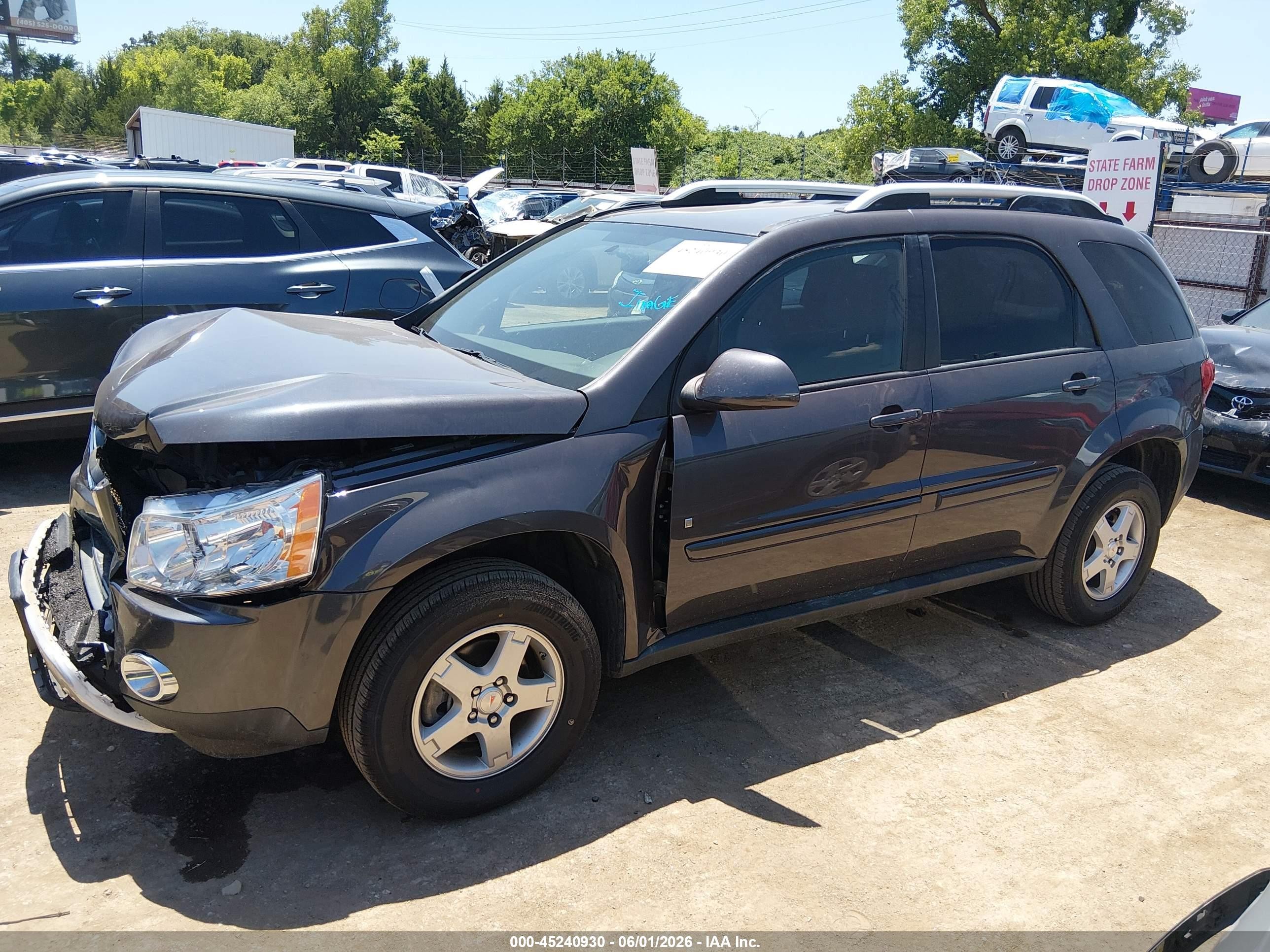 2008 Pontiac Torrent   Gray vin: 2CKDL33F186007044