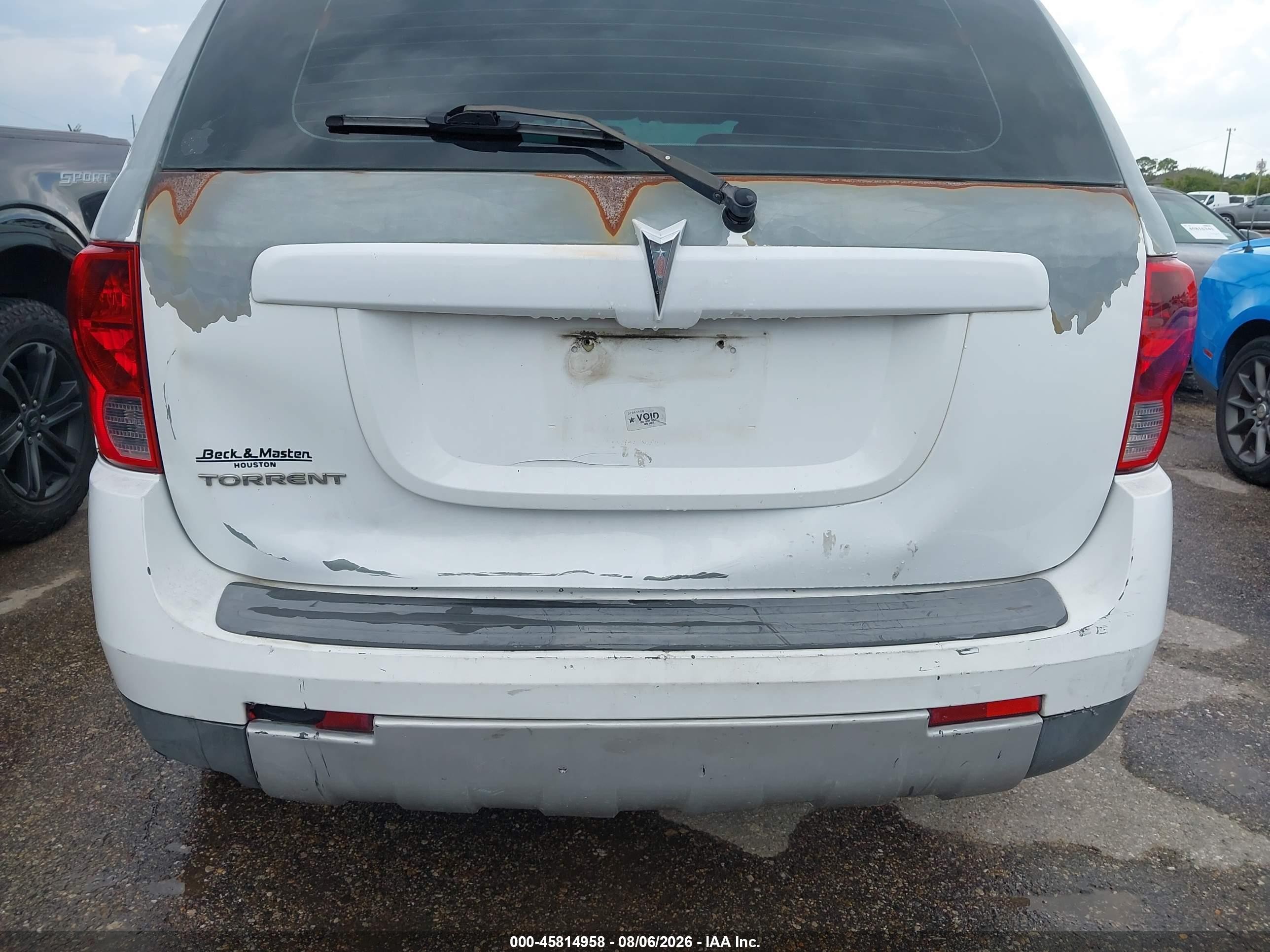 2008 Pontiac Torrent   White vin: 2CKDL33F186065655