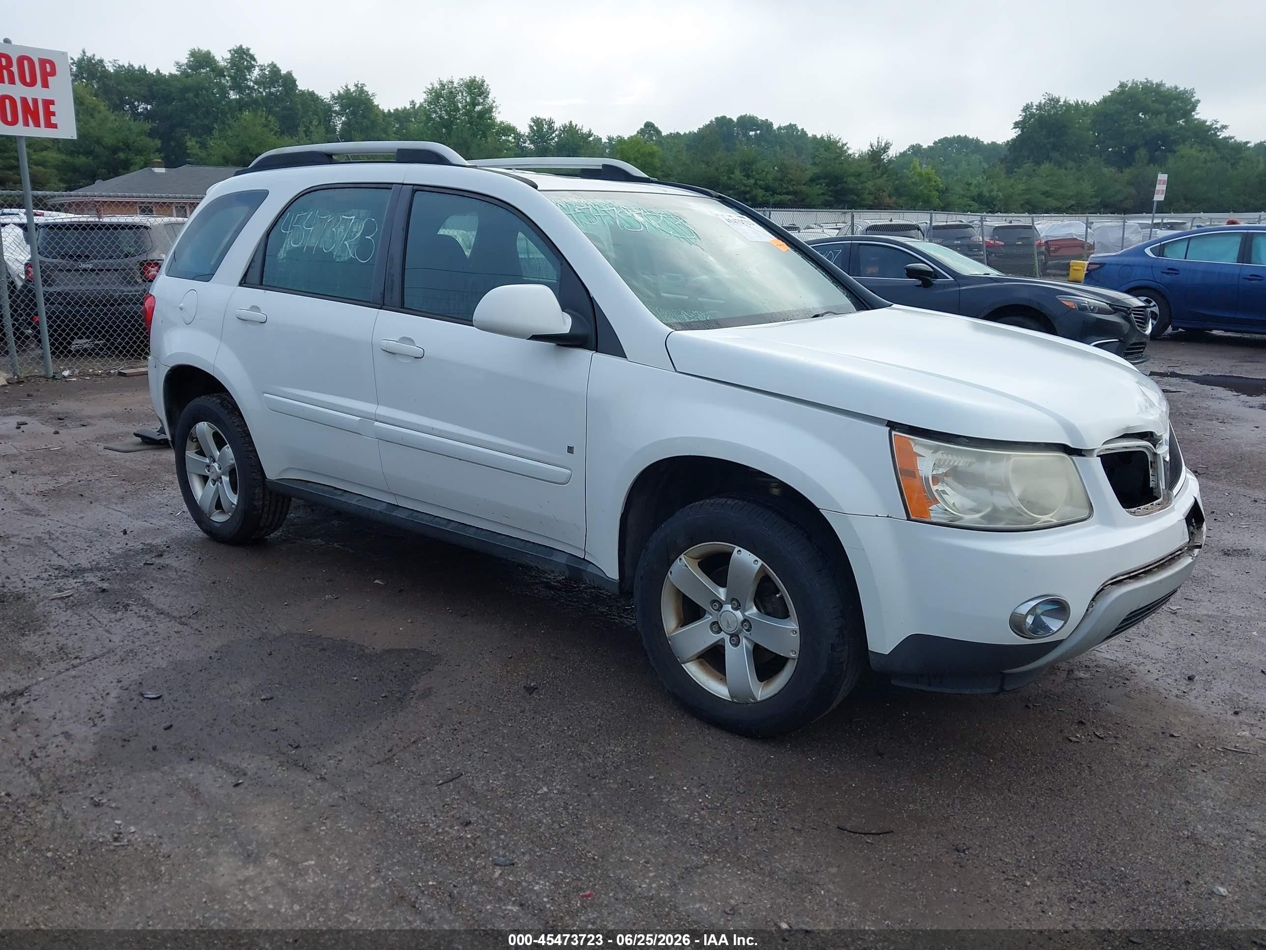 2009 Pontiac Torrent   White vin: 2CKDL33F496224167