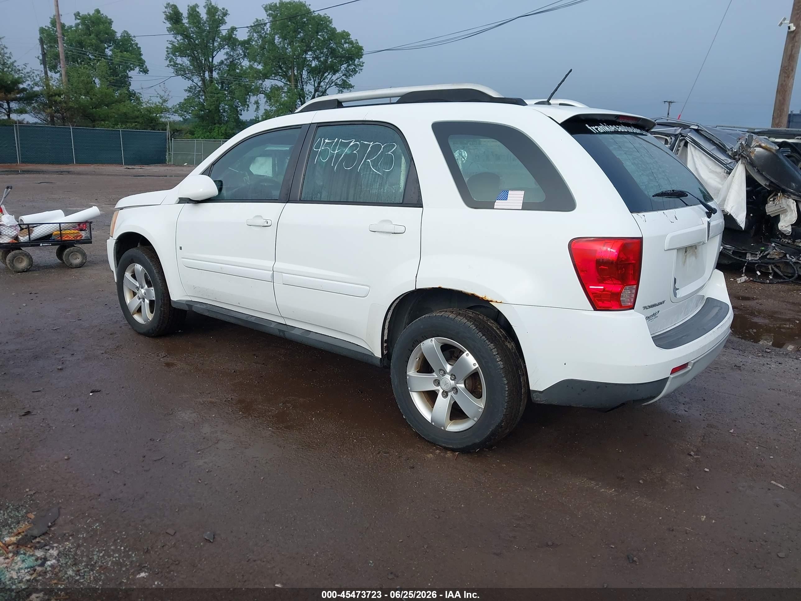 2009 Pontiac Torrent   White vin: 2CKDL33F496224167