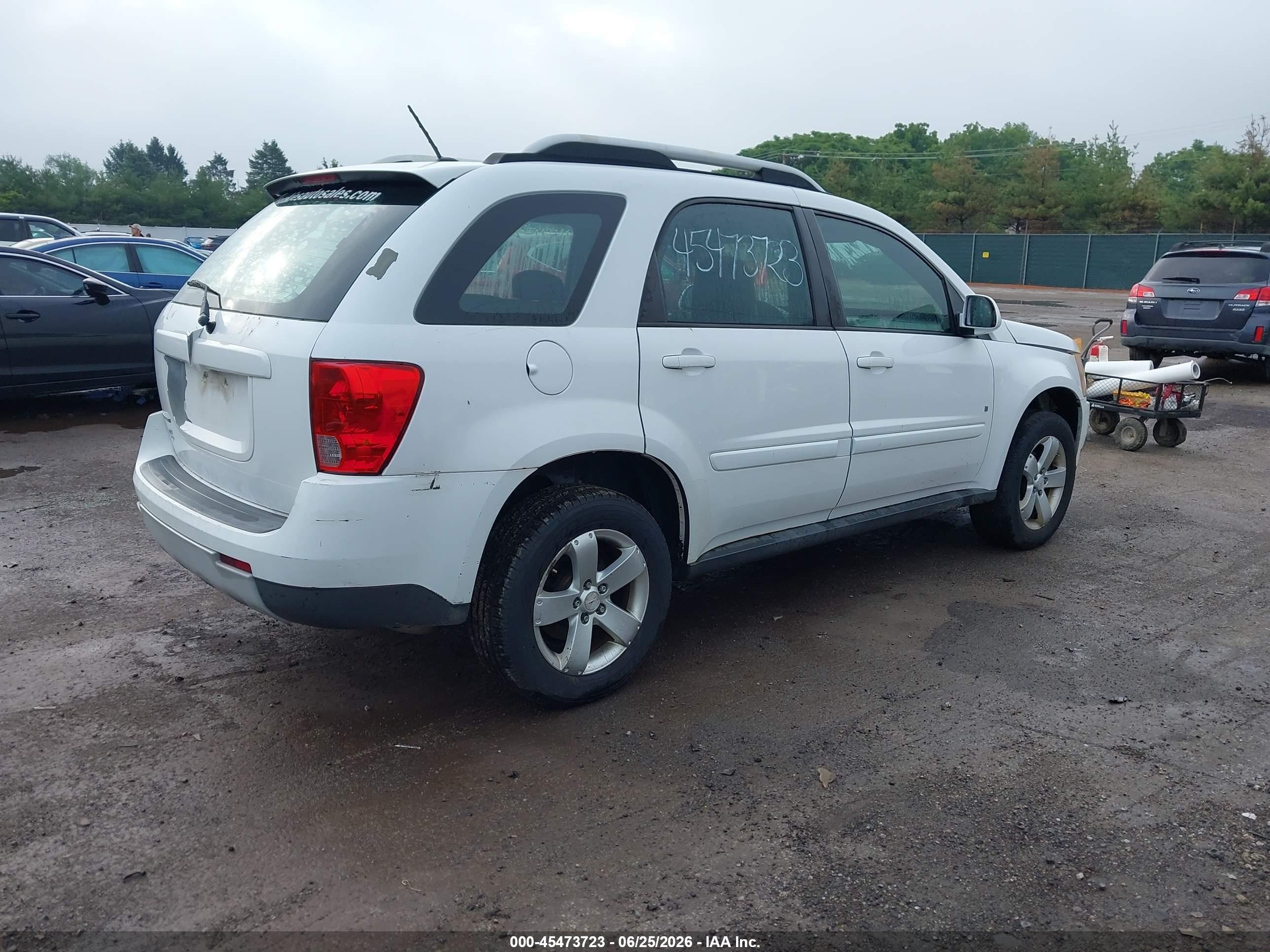 2009 Pontiac Torrent   White vin: 2CKDL33F496224167