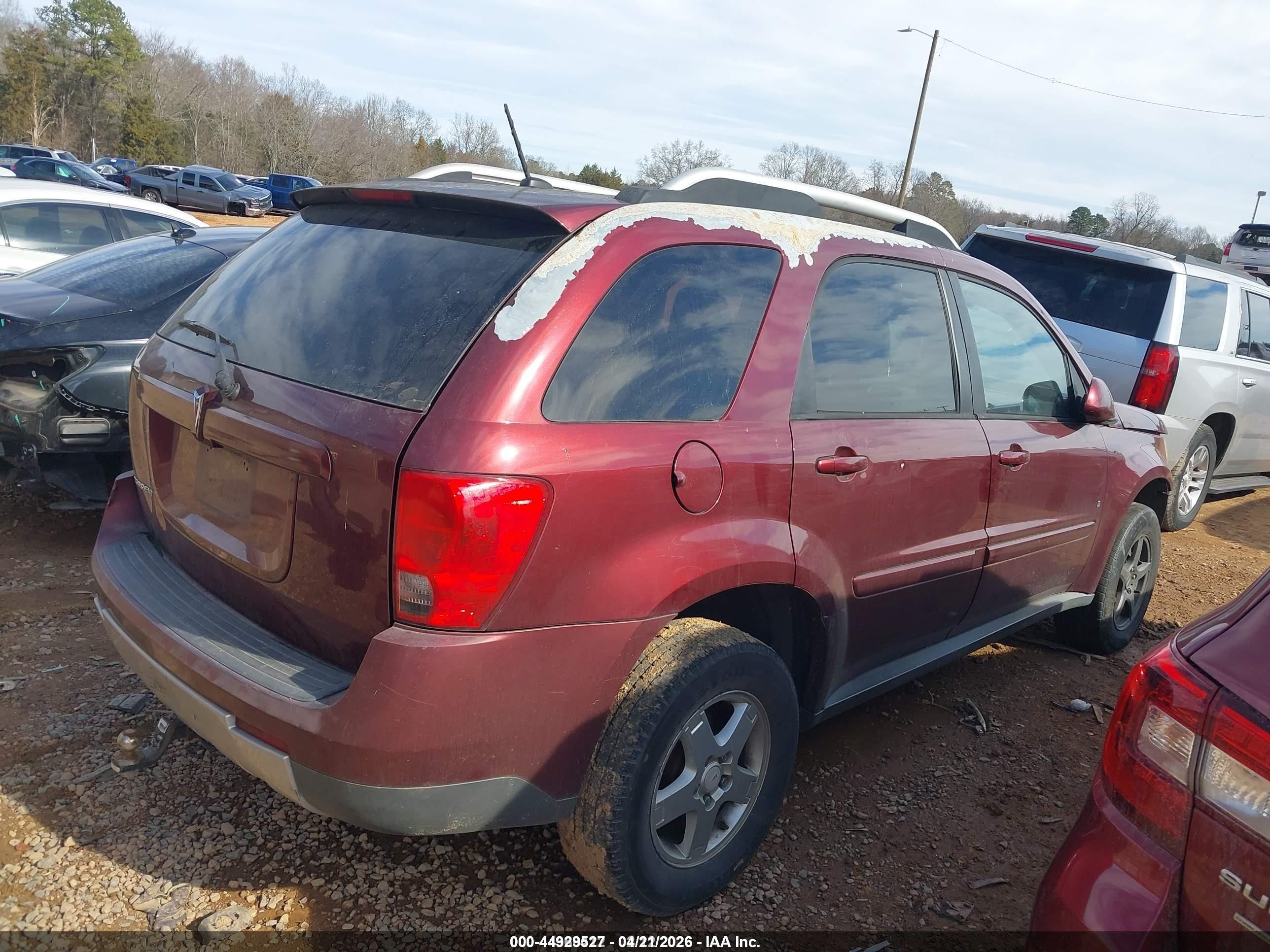 2008 Pontiac Torrent   Burgundy vin: 2CKDL33F686313186