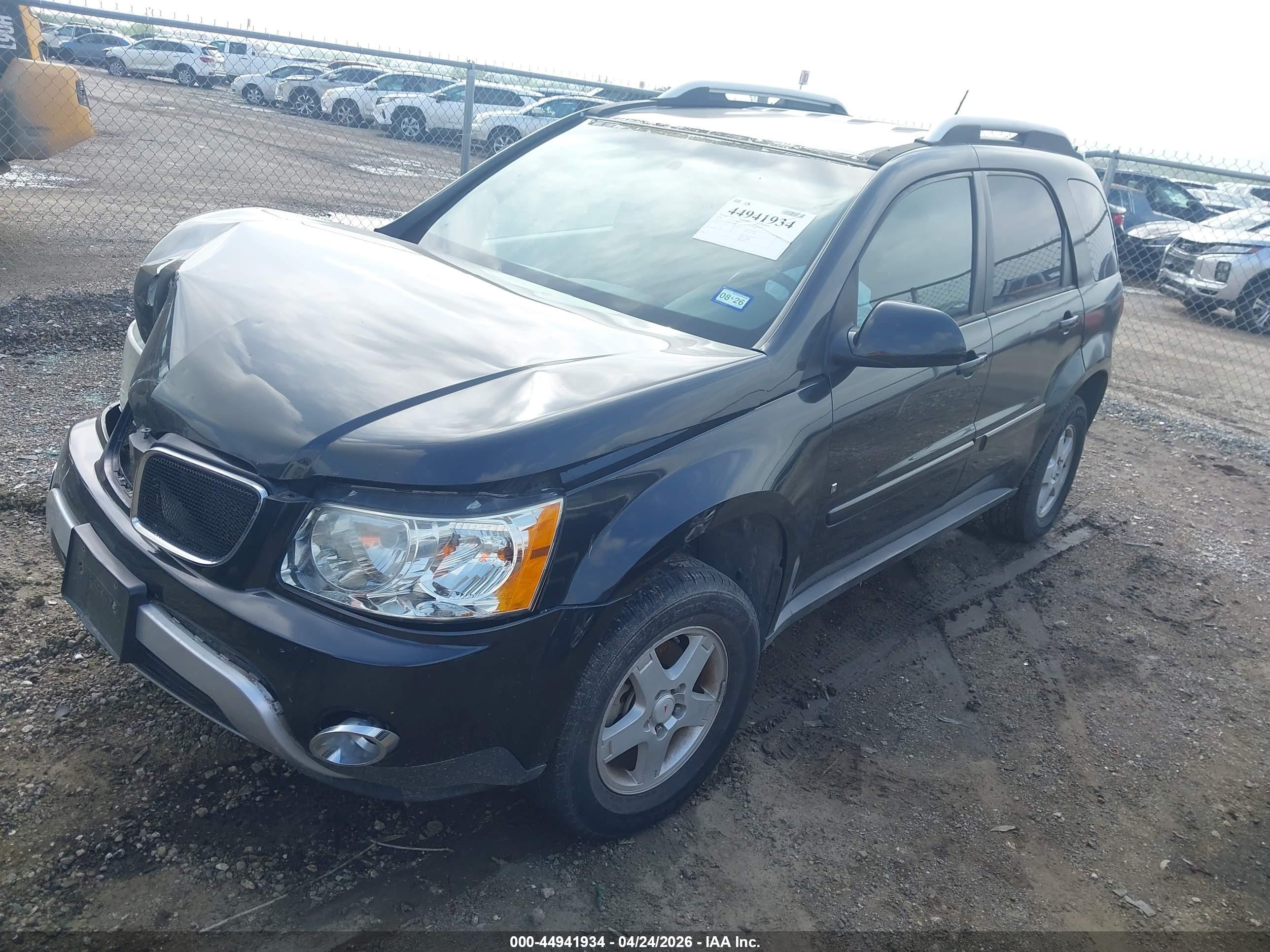 2008 Pontiac Torrent   Black vin: 2CKDL33F986056038