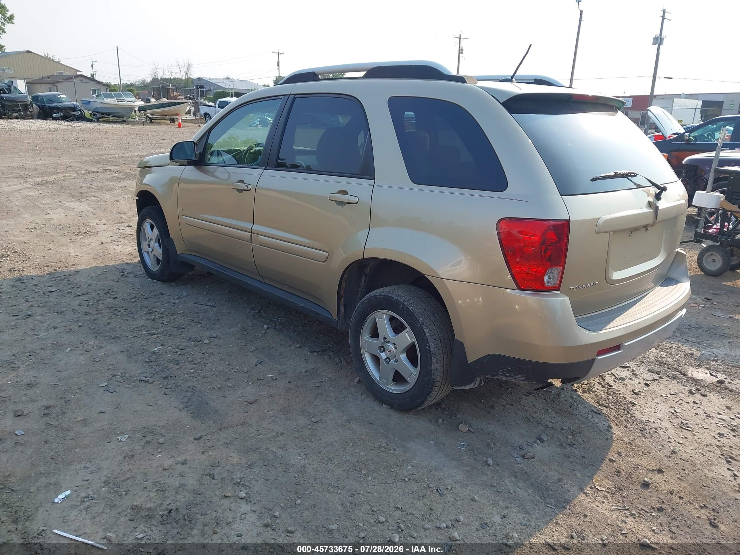 2008 Pontiac Torrent   Gold vin: 2CKDL33FX86034761