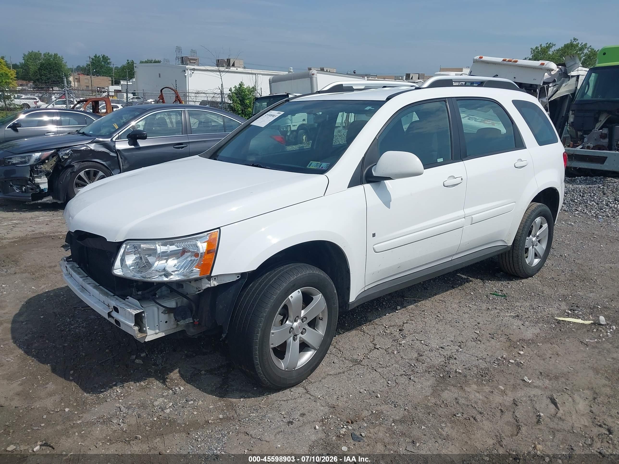2007 Pontiac Torrent   White vin: 2CKDL63F076063623