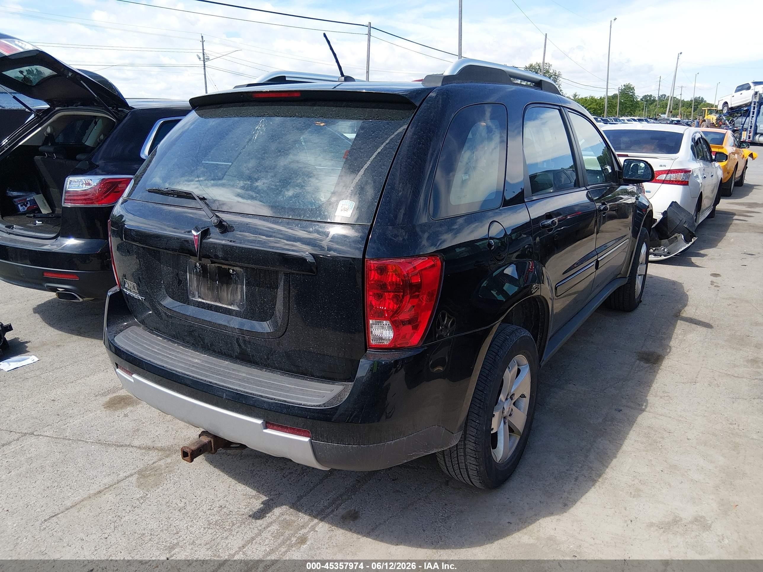 2007 Pontiac Torrent   Black vin: 2CKDL63F776083223