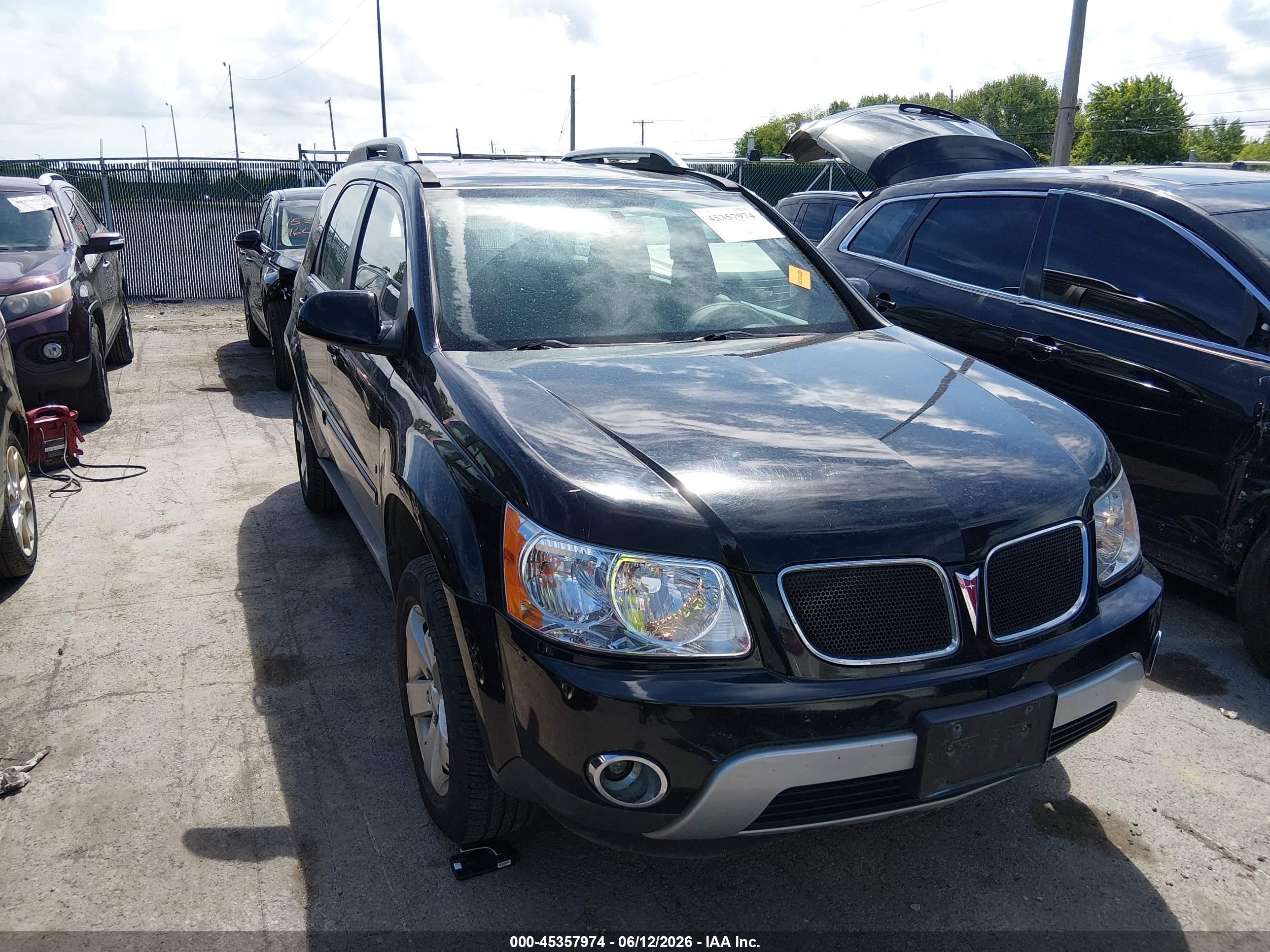 2007 Pontiac Torrent   Black vin: 2CKDL63F776083223