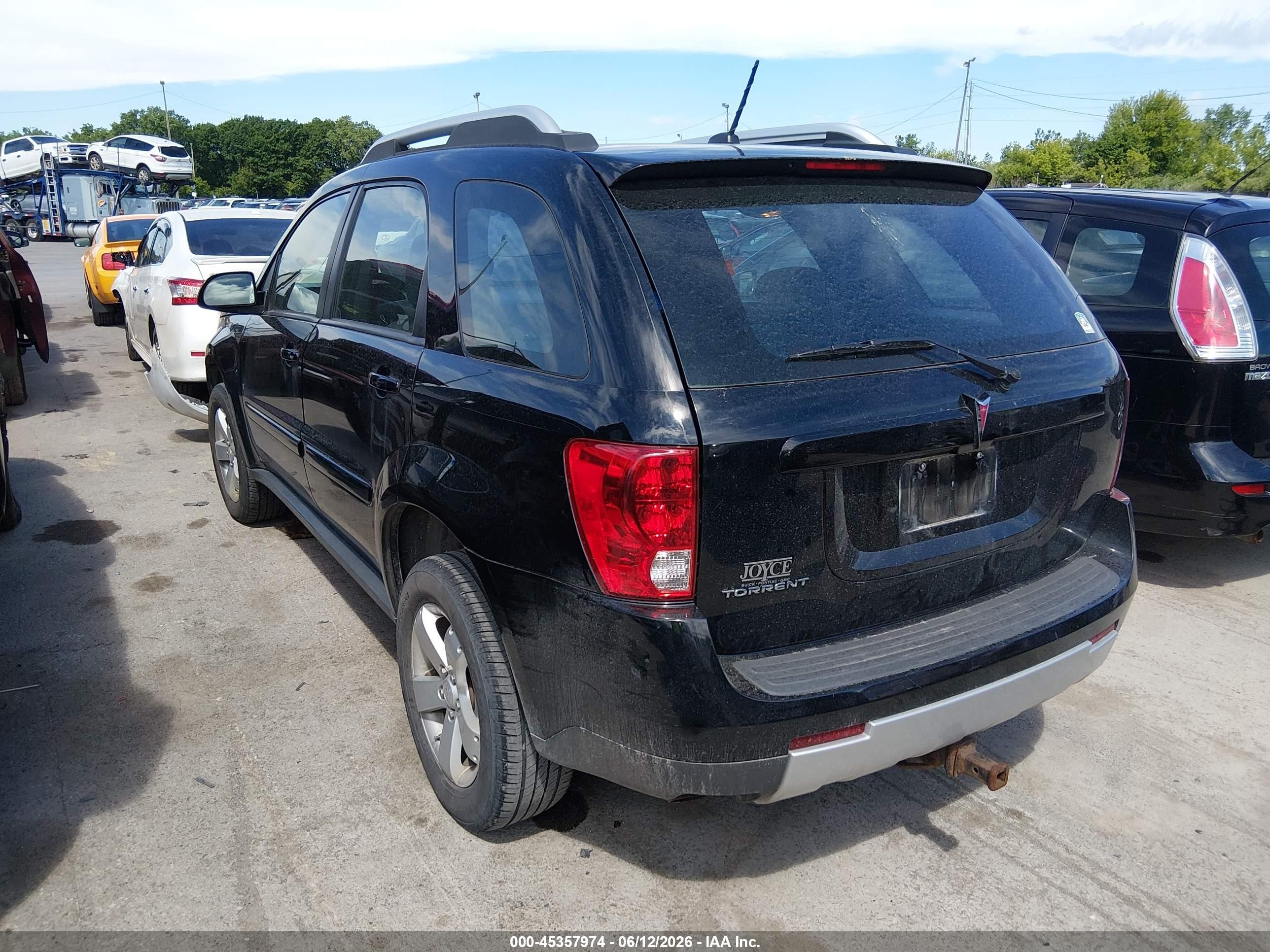 2007 Pontiac Torrent   Black vin: 2CKDL63F776083223
