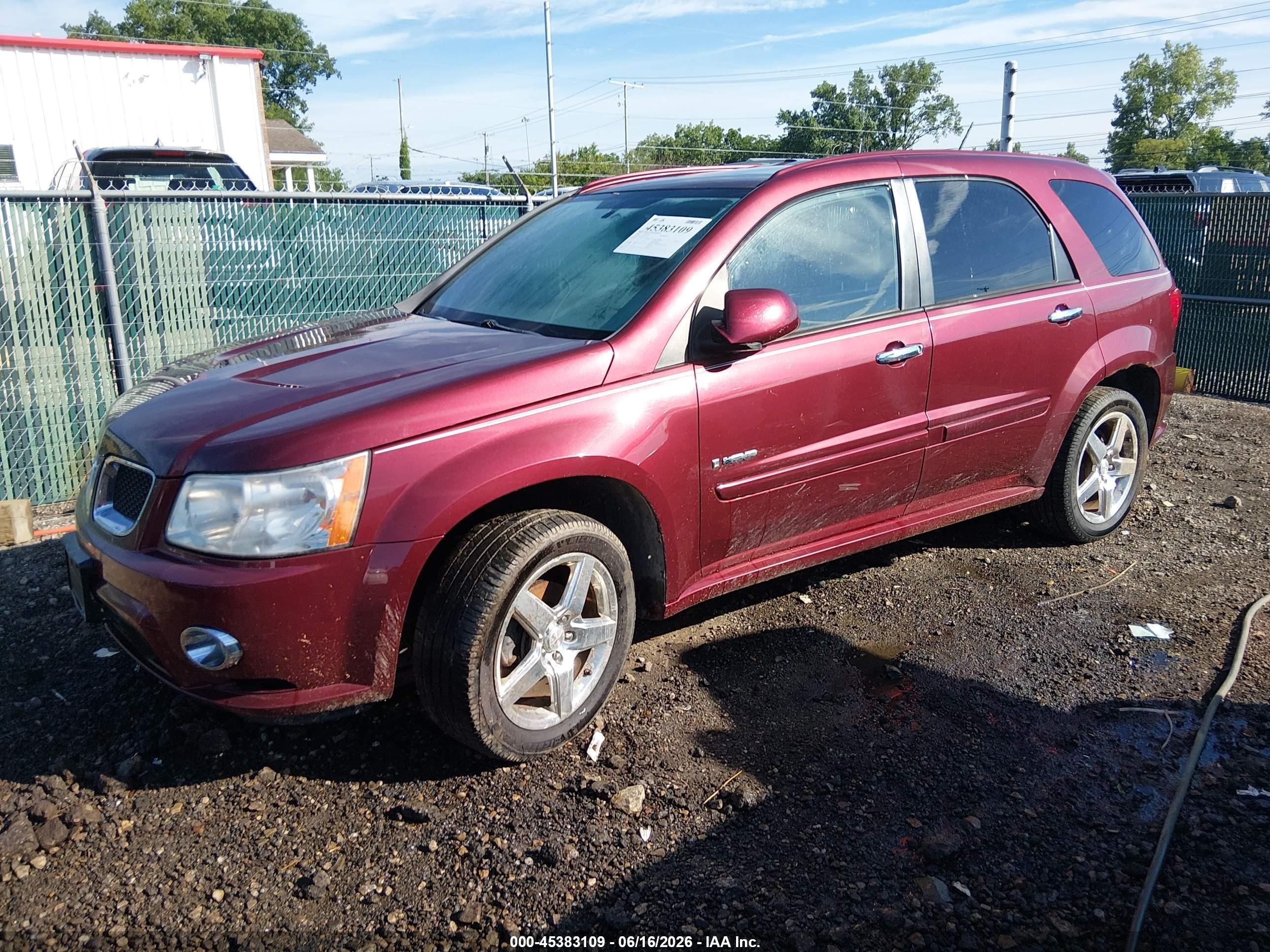 2008 Pontiac Torrent Gxp Red vin: 2CKDL737086007293