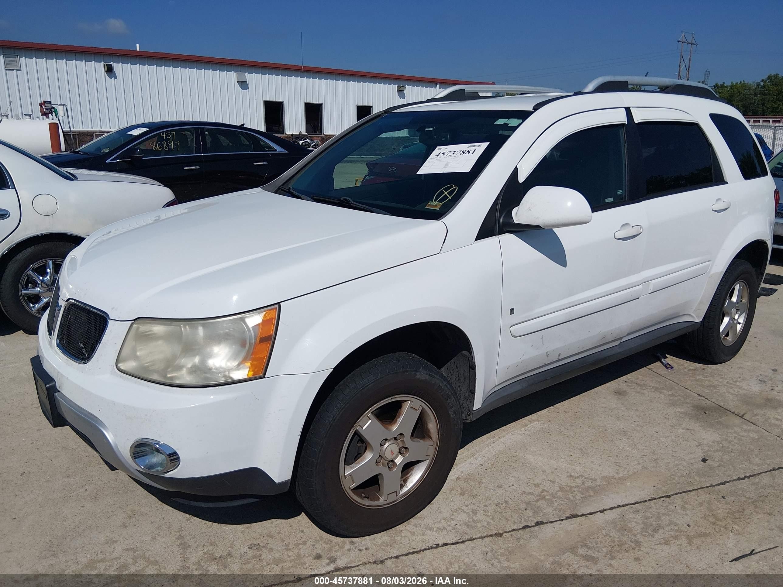 2007 Pontiac Torrent White vin: 2CKDL73F576057029