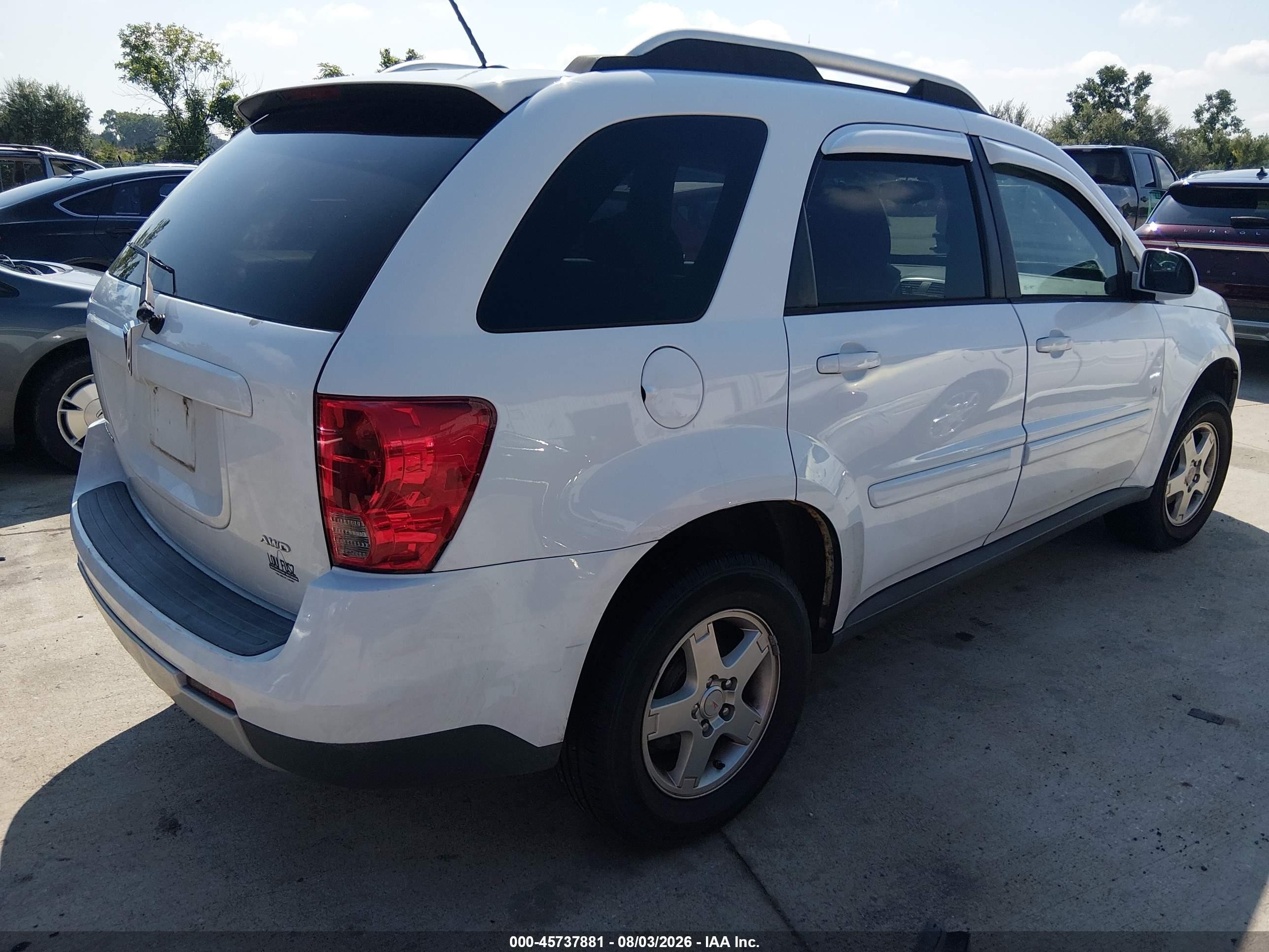 2007 Pontiac Torrent White vin: 2CKDL73F576057029