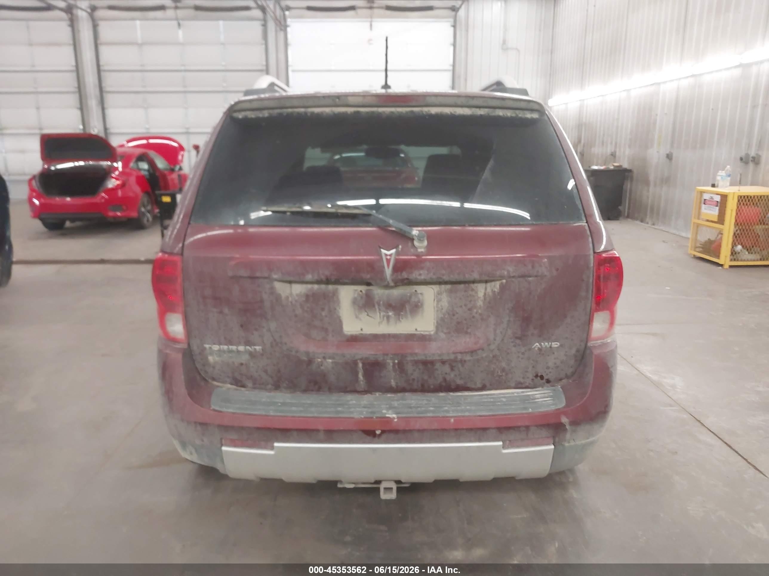 2007 Pontiac Torrent   Red vin: 2CKDL73F776020290