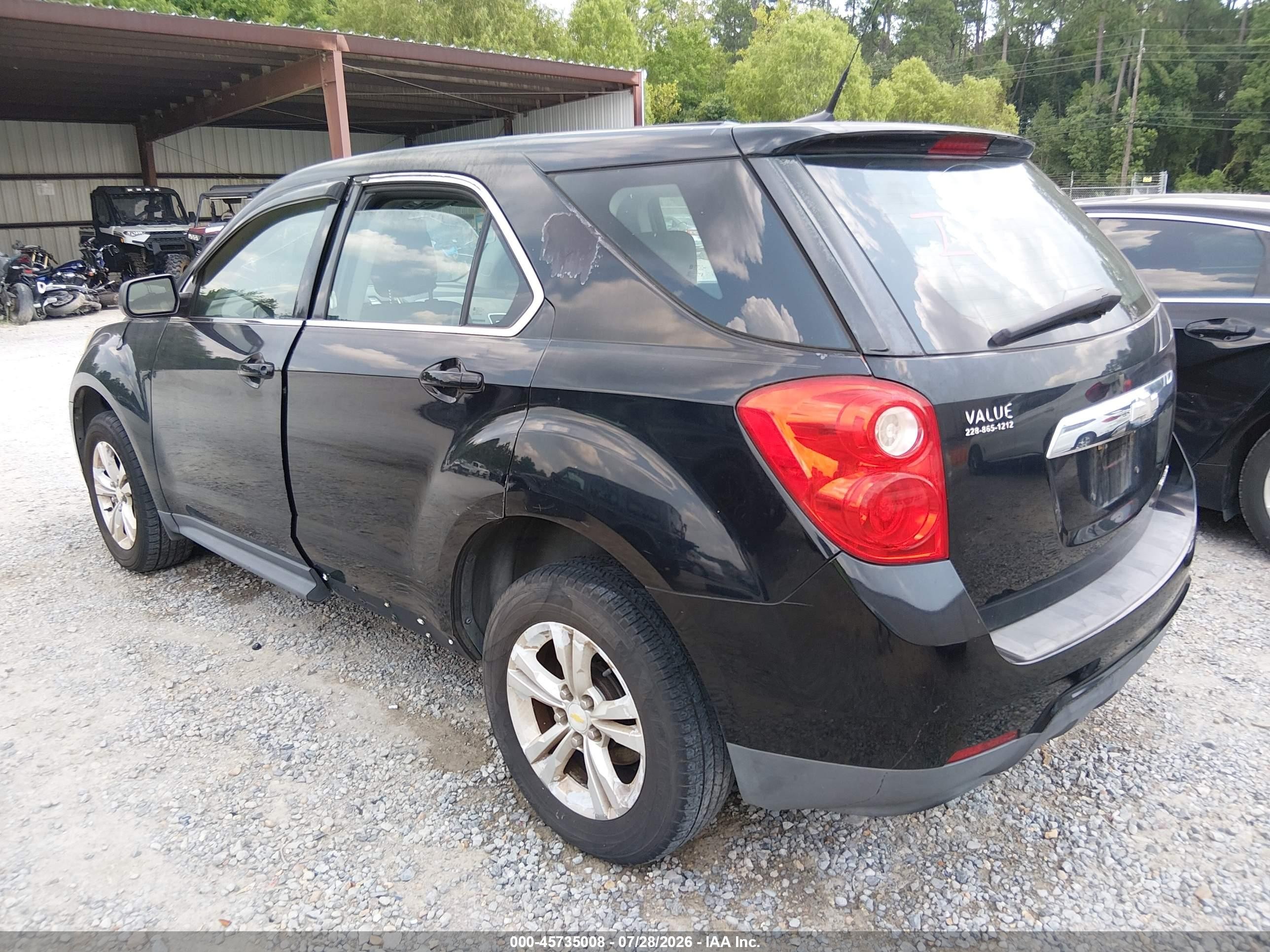 2011 Chevrolet Equinox Ls Black vin: 2CNALBEC0B6256767