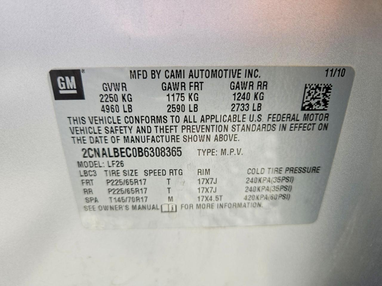 2011 Chevrolet Equinox Ls Silver vin: 2CNALBEC0B6308365