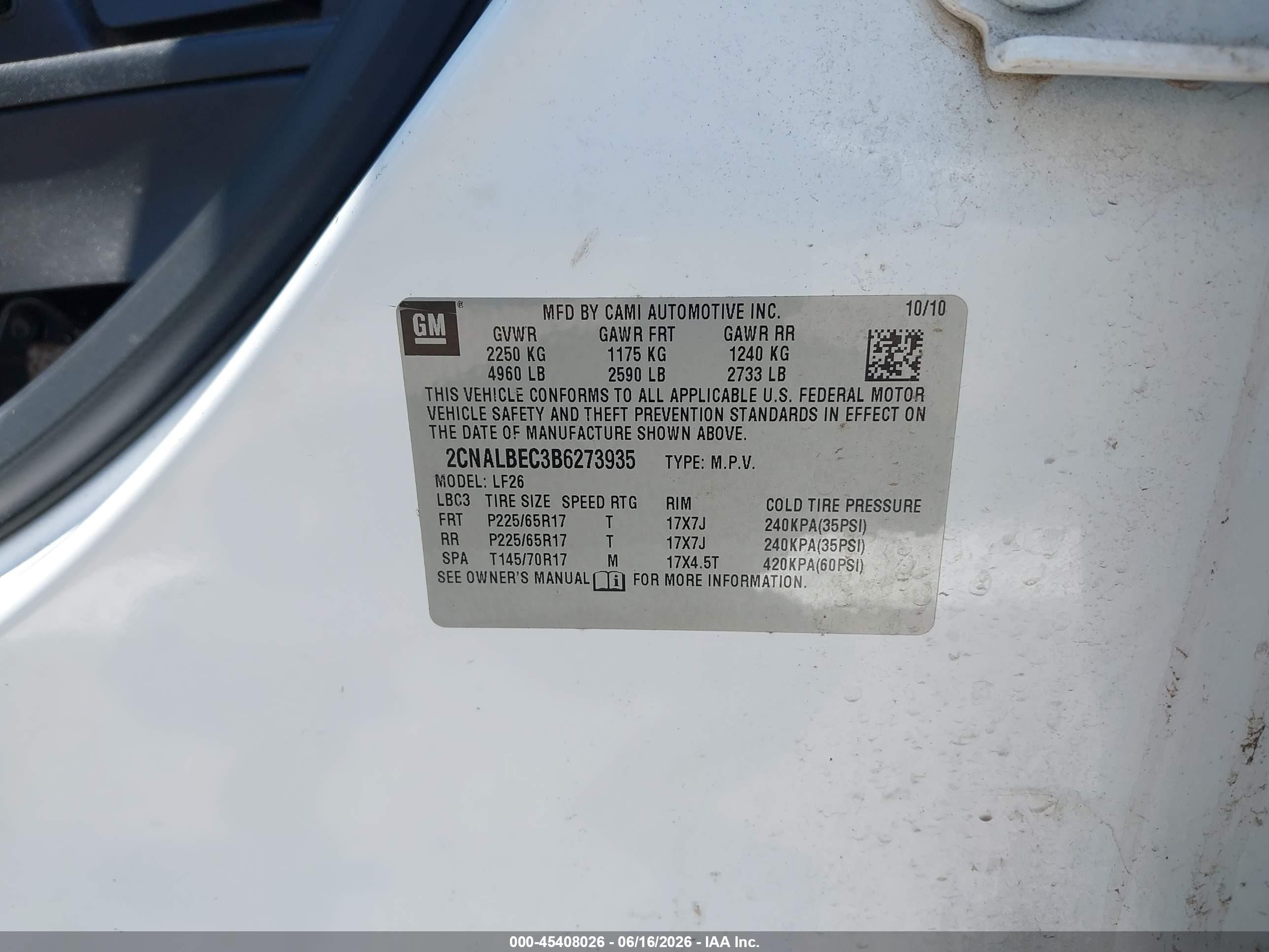 2011 Chevrolet Equinox Ls Серый vin: 2CNALBEC3B6273935