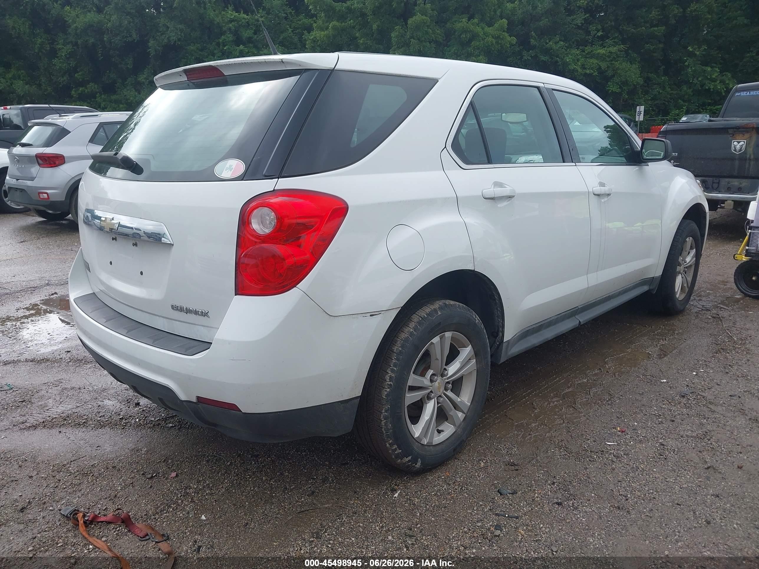 2011 Chevrolet Equinox Ls White vin: 2CNALBEC6B6277736
