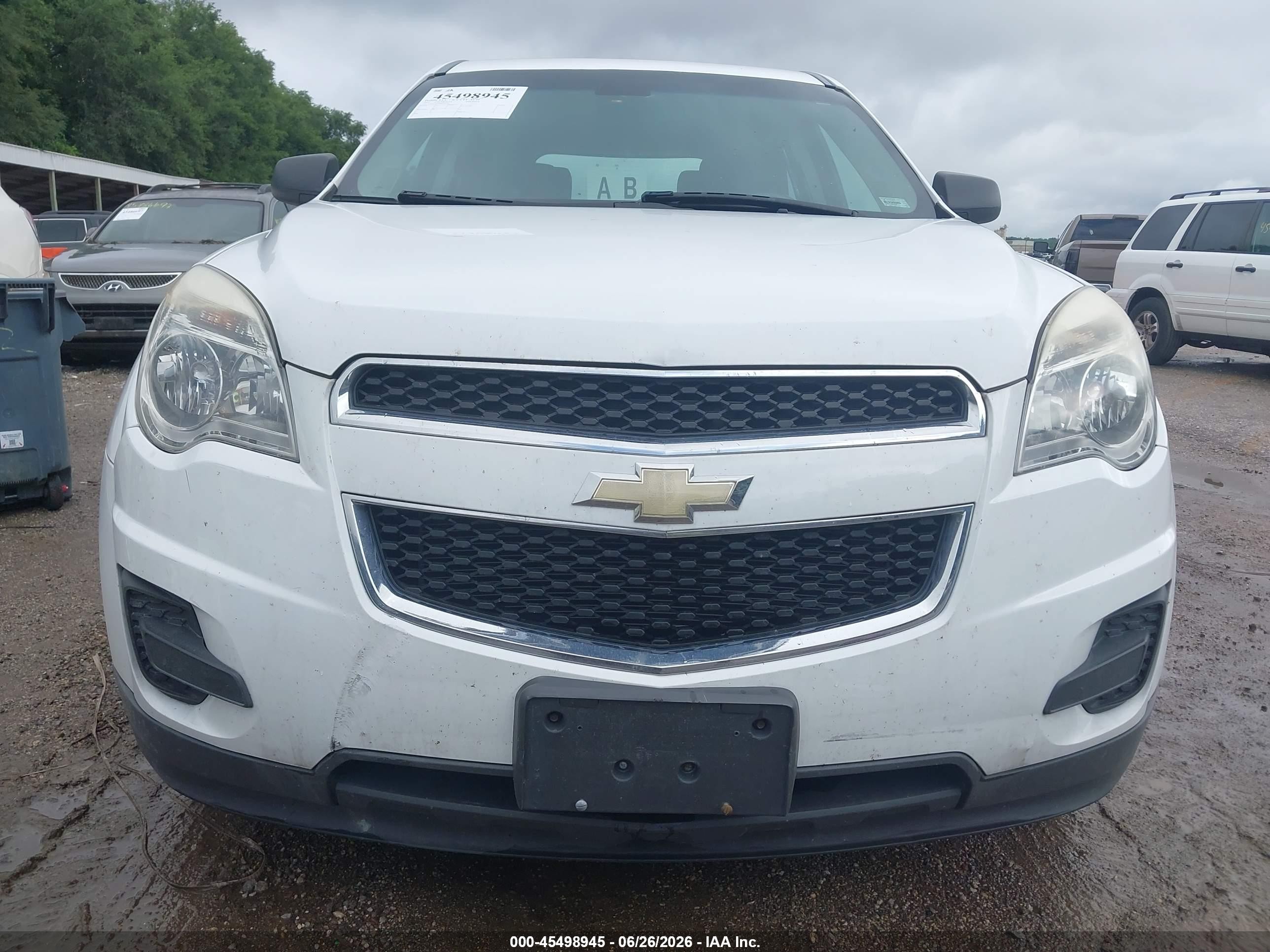 2011 Chevrolet Equinox Ls White vin: 2CNALBEC6B6277736