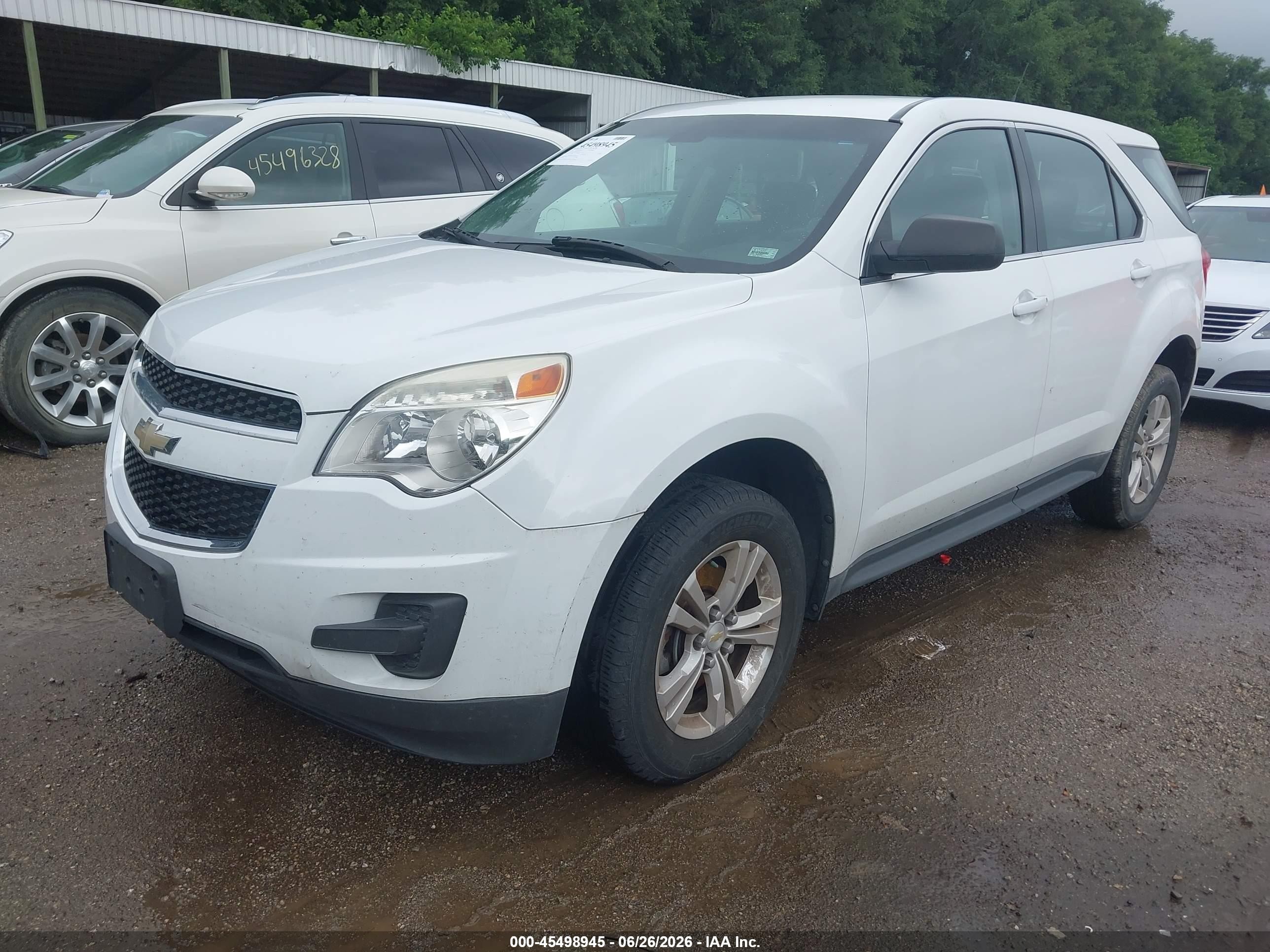 2011 Chevrolet Equinox Ls White vin: 2CNALBEC6B6277736