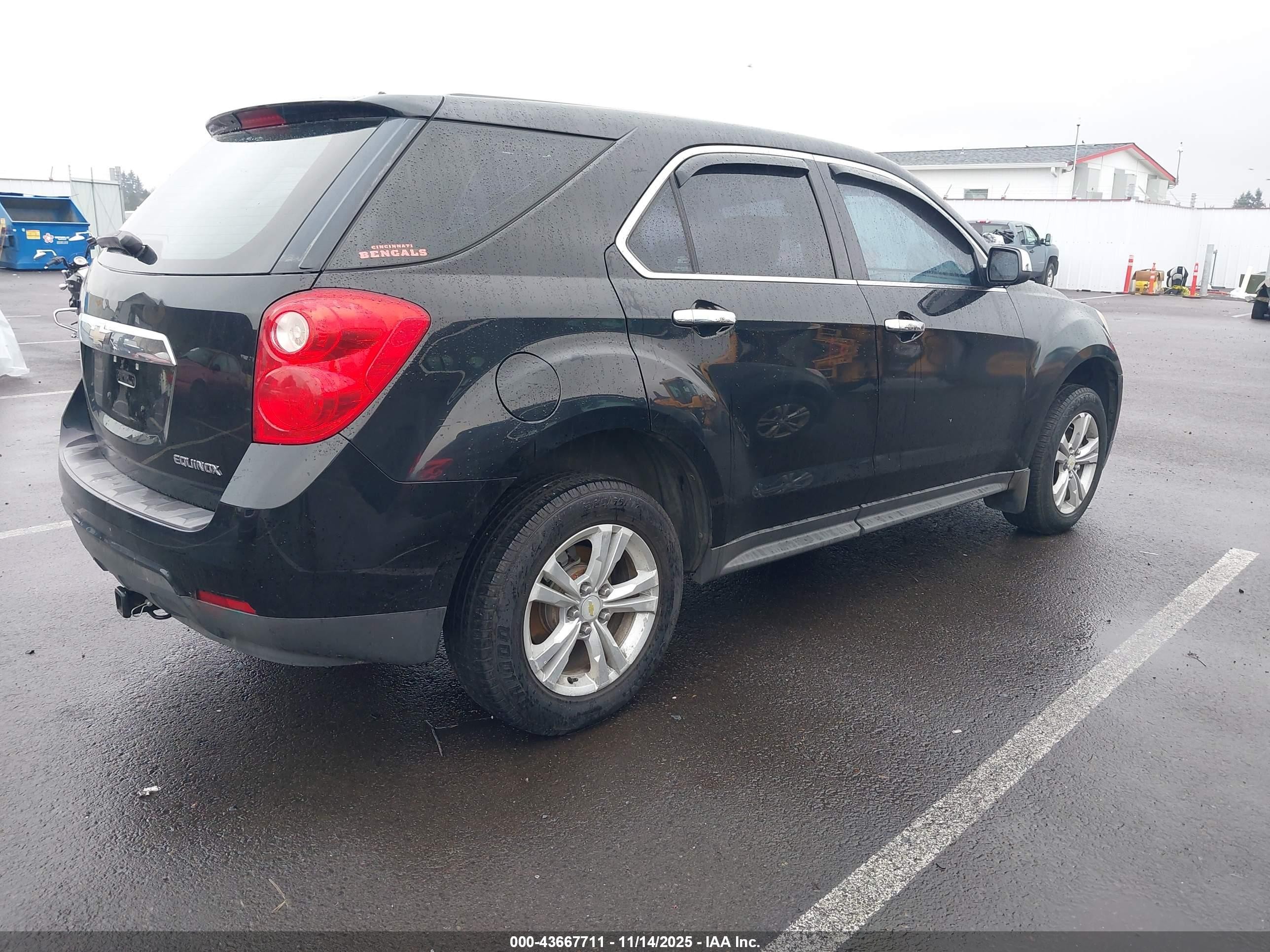 2011 Chevrolet Equinox Ls Black vin: 2CNALBEC8B6328427
