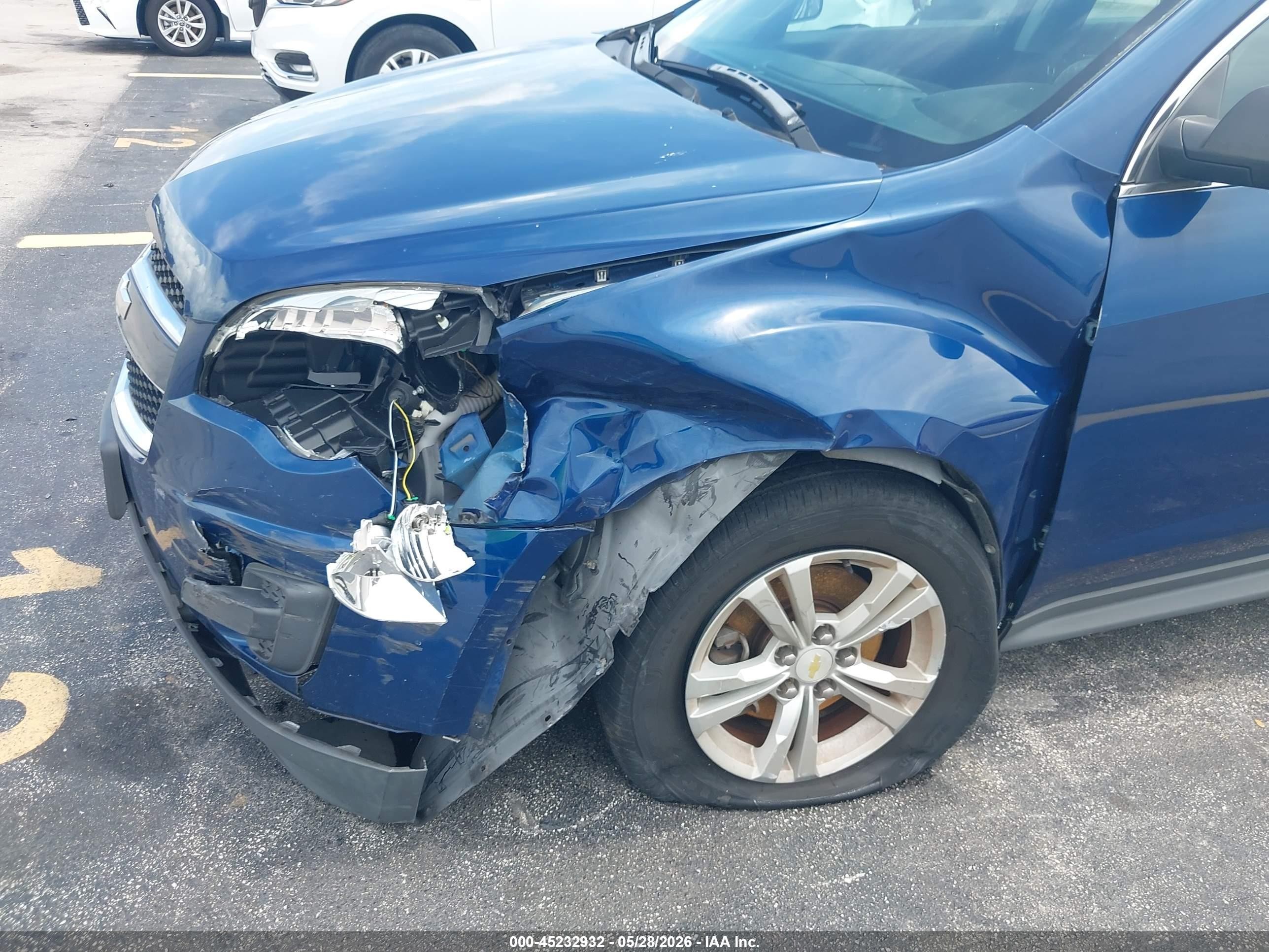 2010 Chevrolet Equinox Ls Blue vin: 2CNALBEW7A6333398