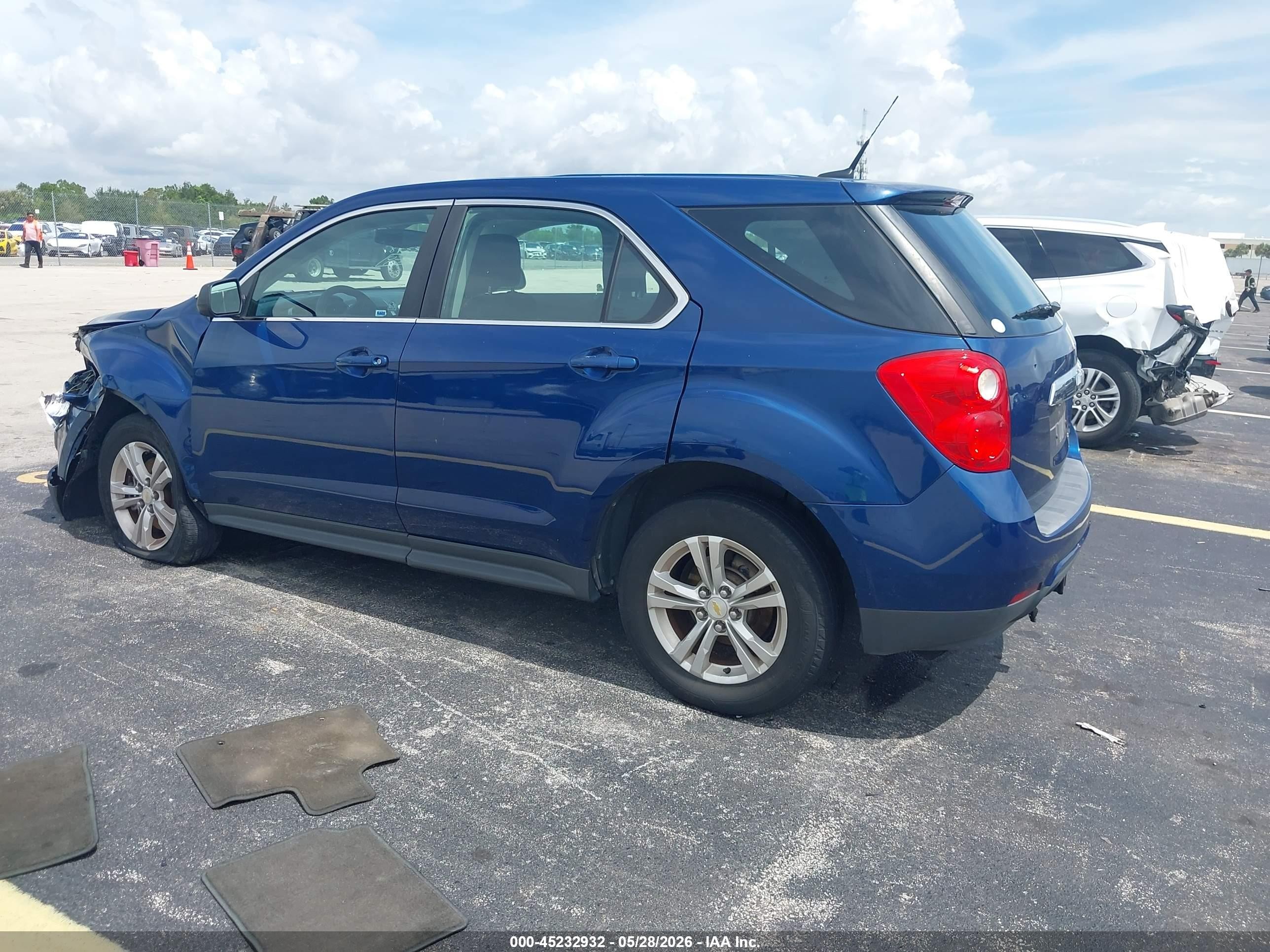 2010 Chevrolet Equinox Ls Blue vin: 2CNALBEW7A6333398