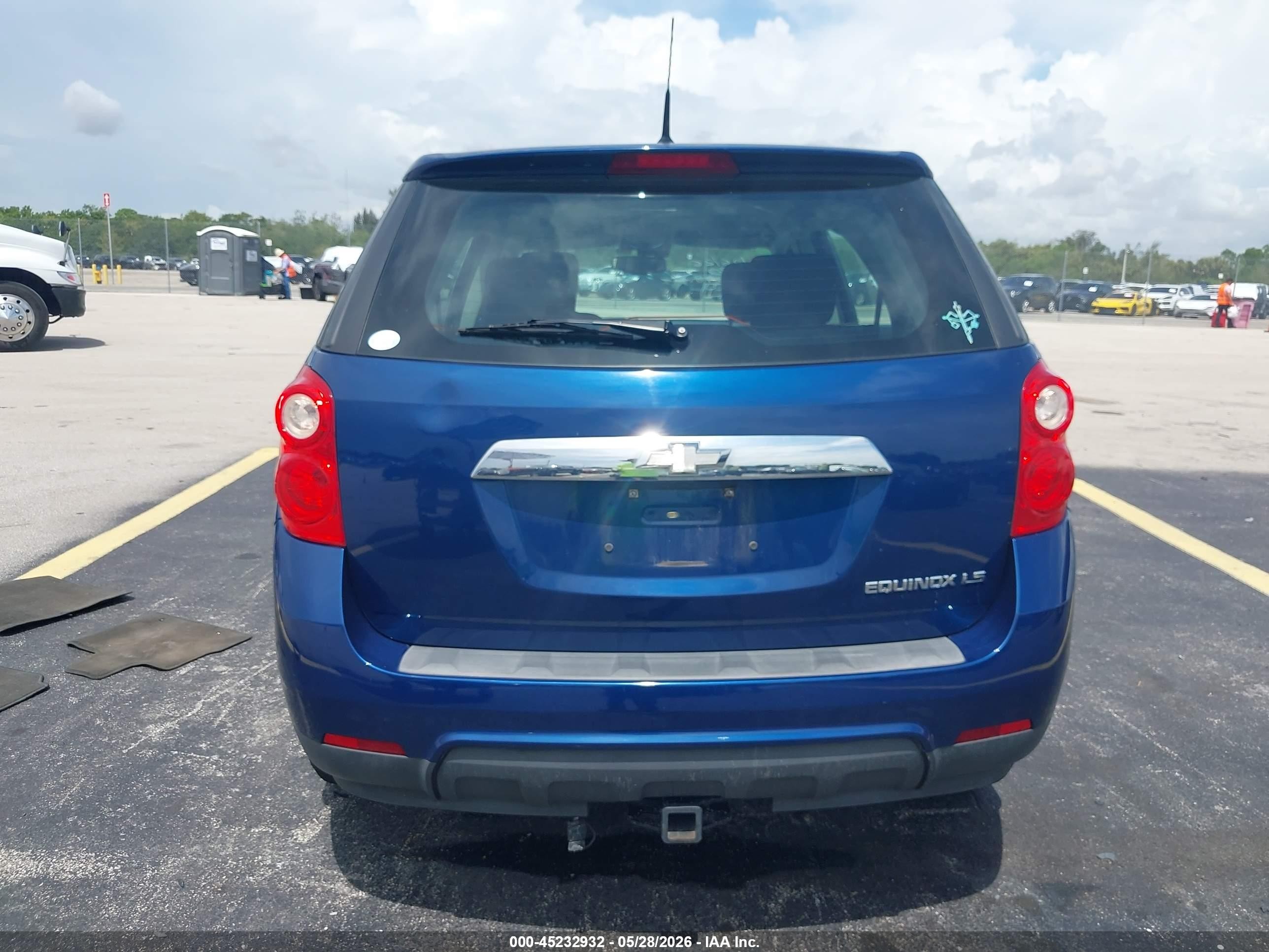 2010 Chevrolet Equinox Ls Blue vin: 2CNALBEW7A6333398