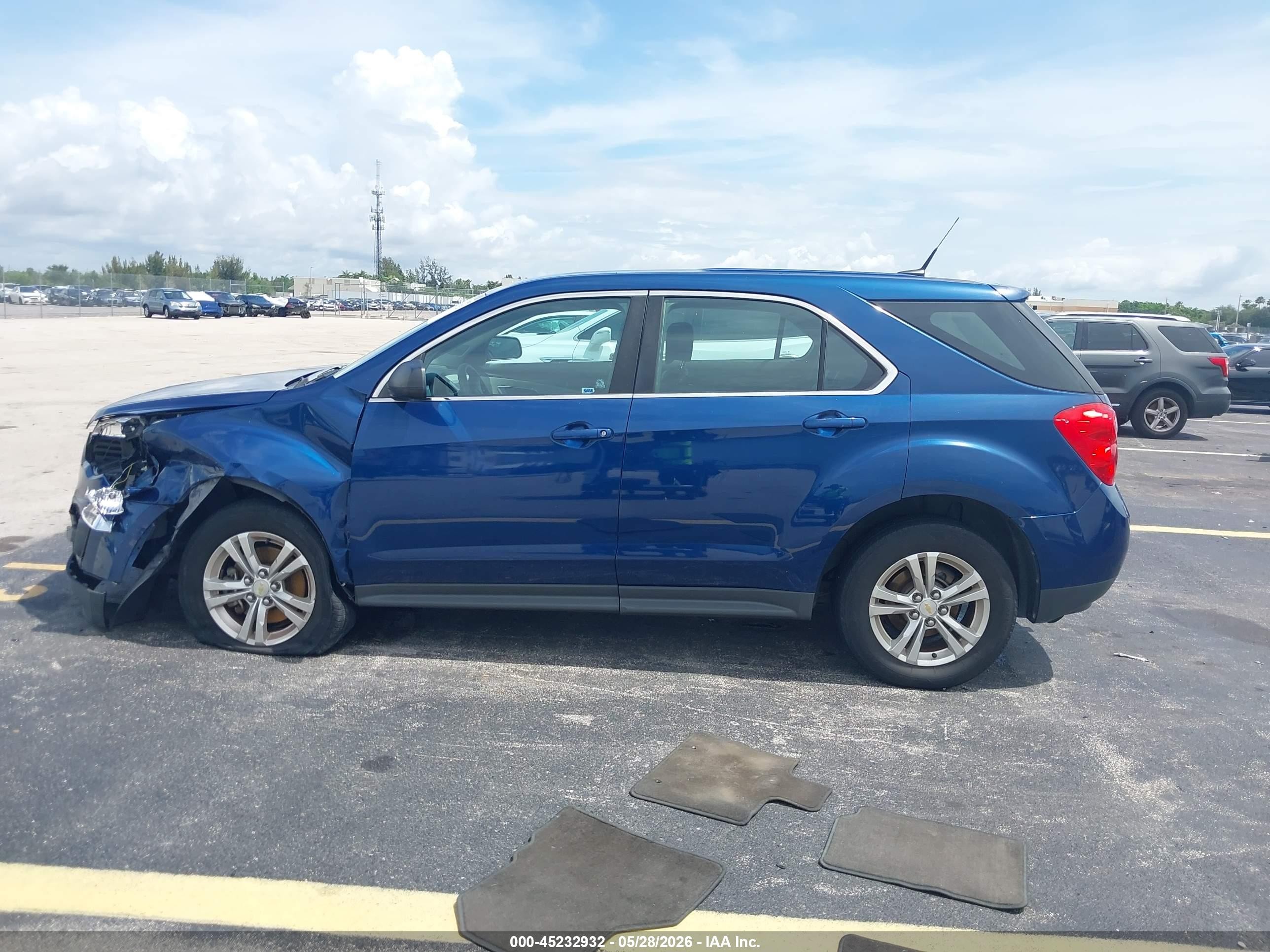 2010 Chevrolet Equinox Ls Blue vin: 2CNALBEW7A6333398
