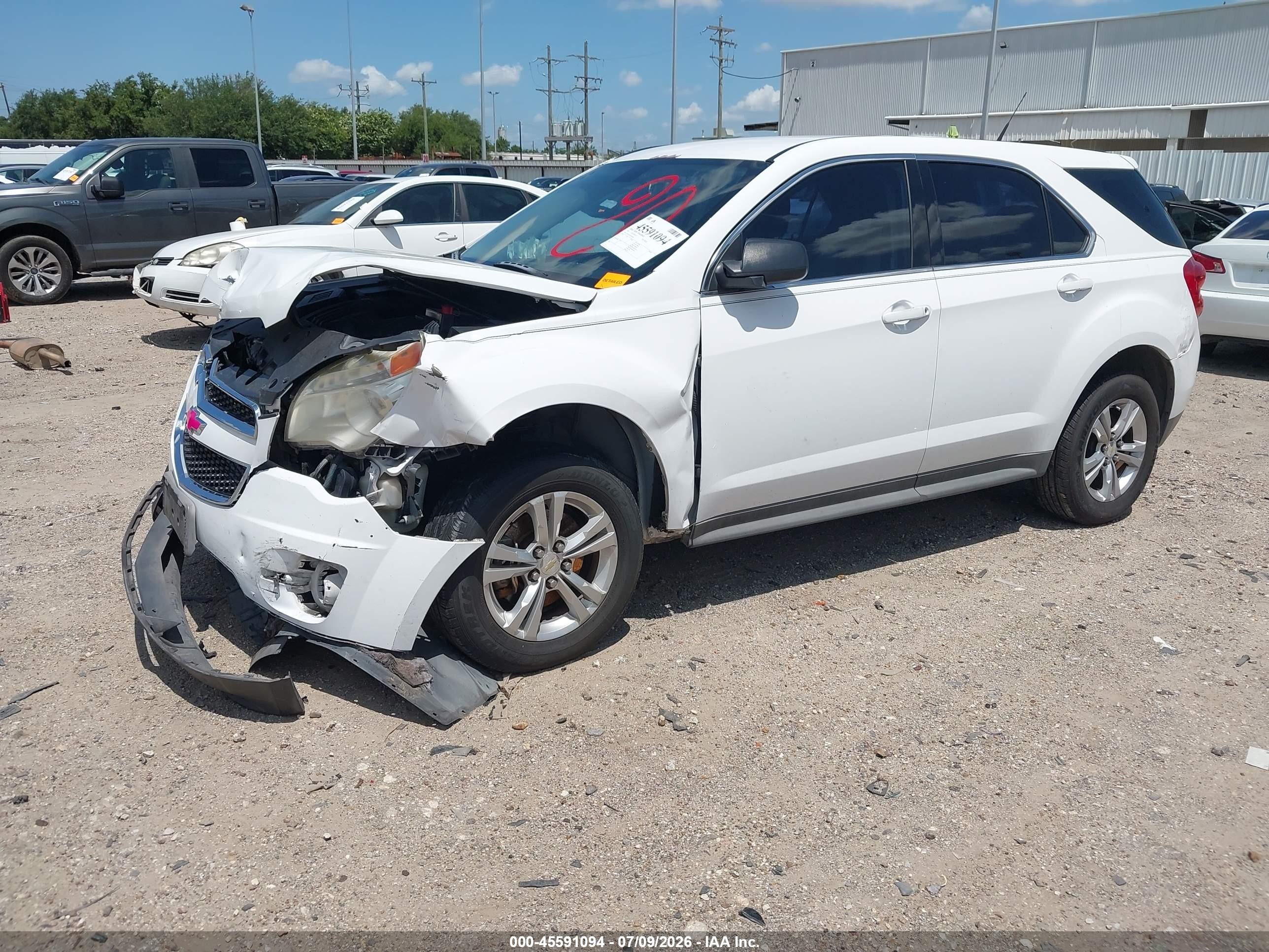 2010 Chevrolet Equinox Ls White vin: 2CNALBEW7A6402820