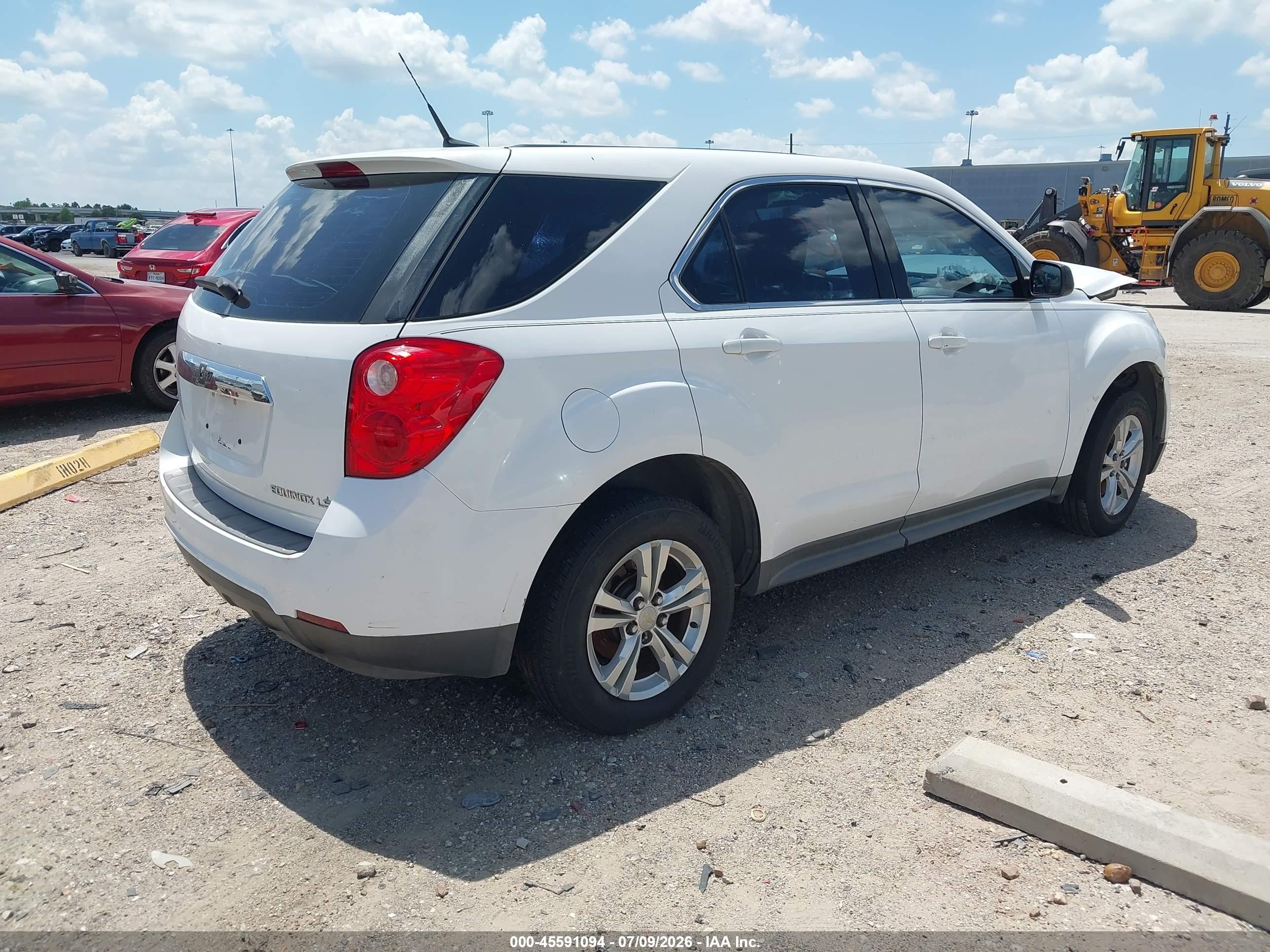 2010 Chevrolet Equinox Ls White vin: 2CNALBEW7A6402820