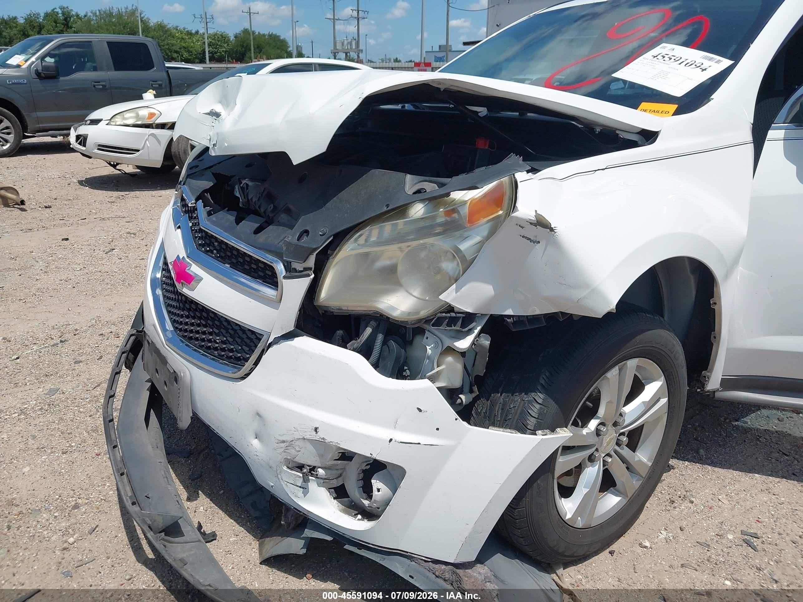 2010 Chevrolet Equinox Ls White vin: 2CNALBEW7A6402820