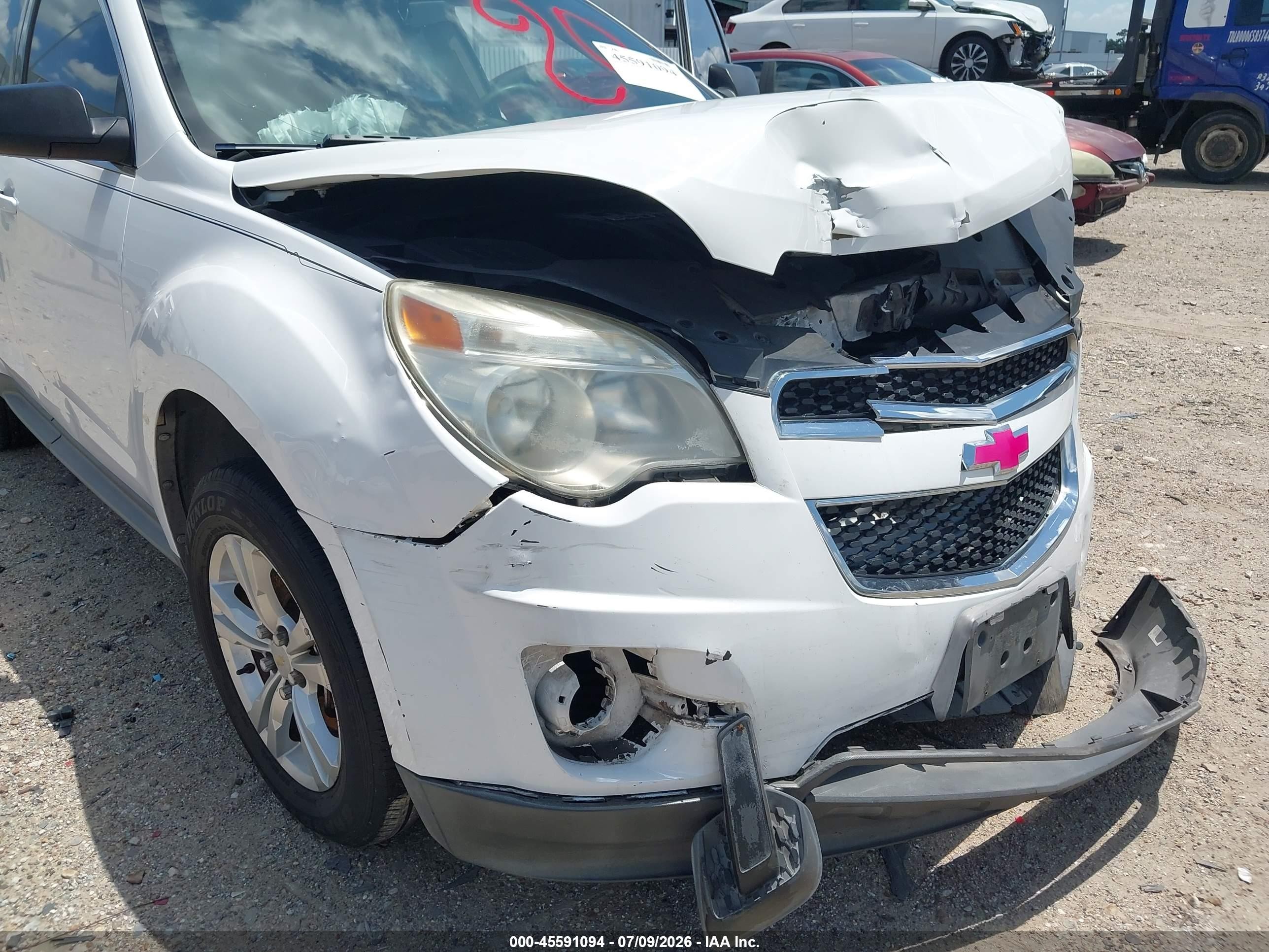 2010 Chevrolet Equinox Ls White vin: 2CNALBEW7A6402820