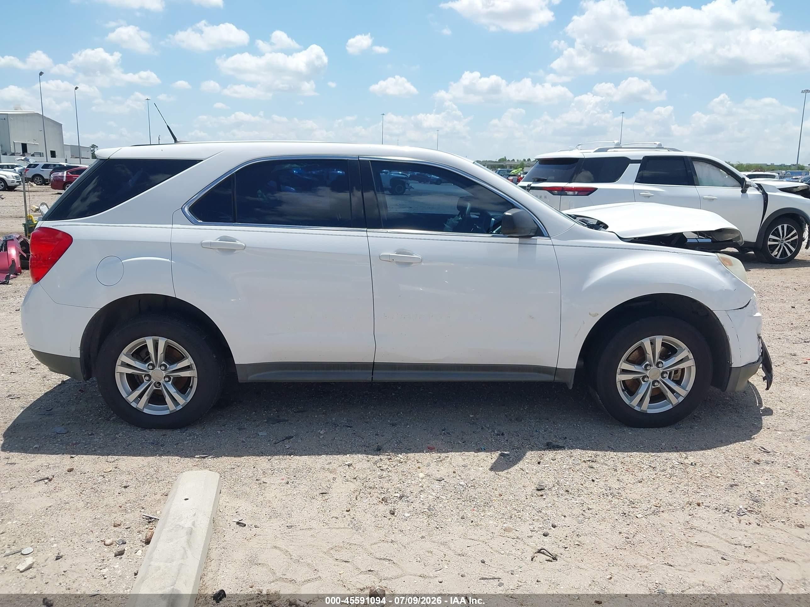 2010 Chevrolet Equinox Ls White vin: 2CNALBEW7A6402820