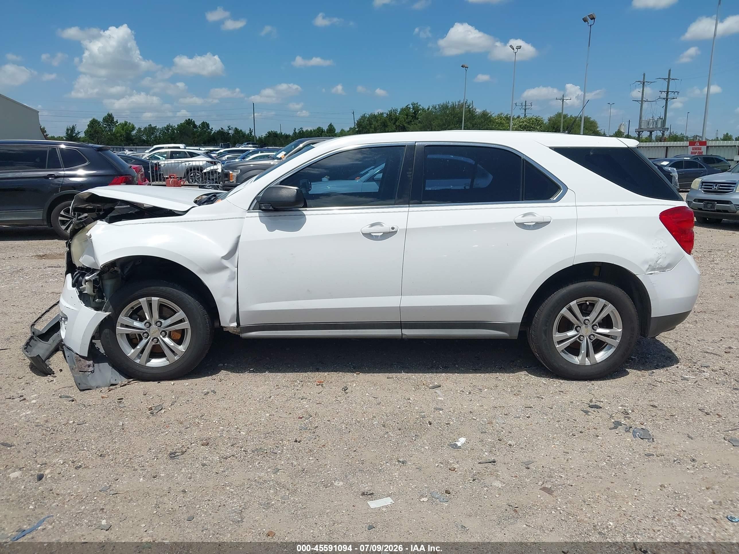 2010 Chevrolet Equinox Ls White vin: 2CNALBEW7A6402820