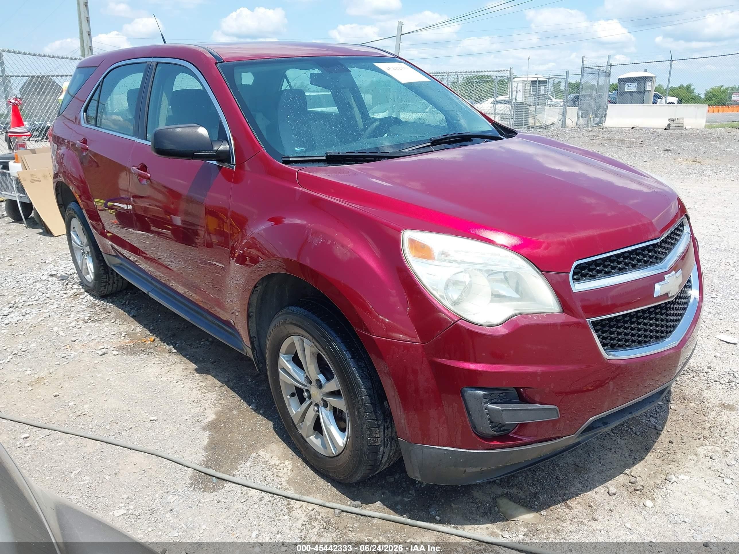 2010 Chevrolet Equinox Ls Red vin: 2CNALBEW8A6204988