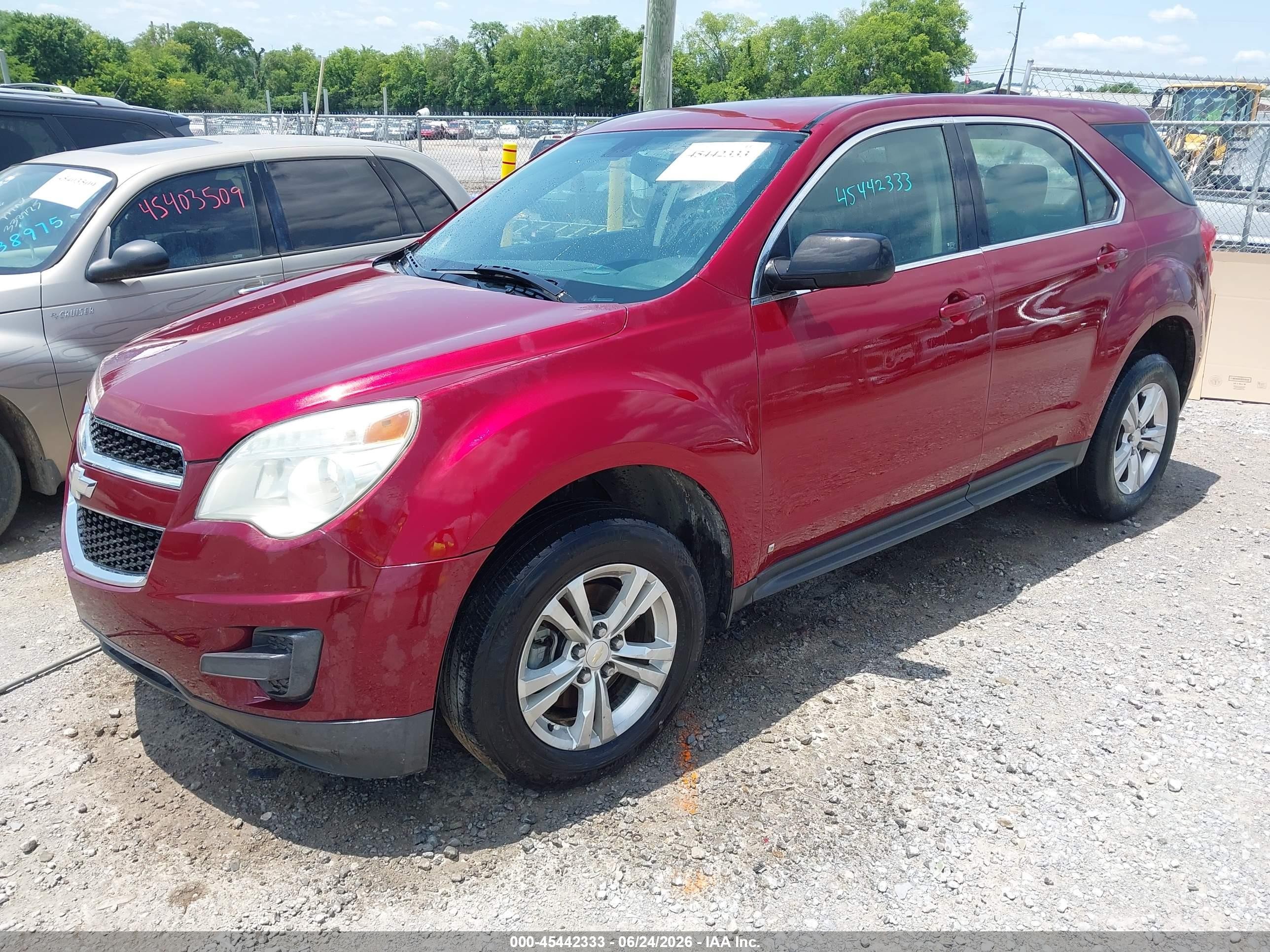 2010 Chevrolet Equinox Ls Red vin: 2CNALBEW8A6204988