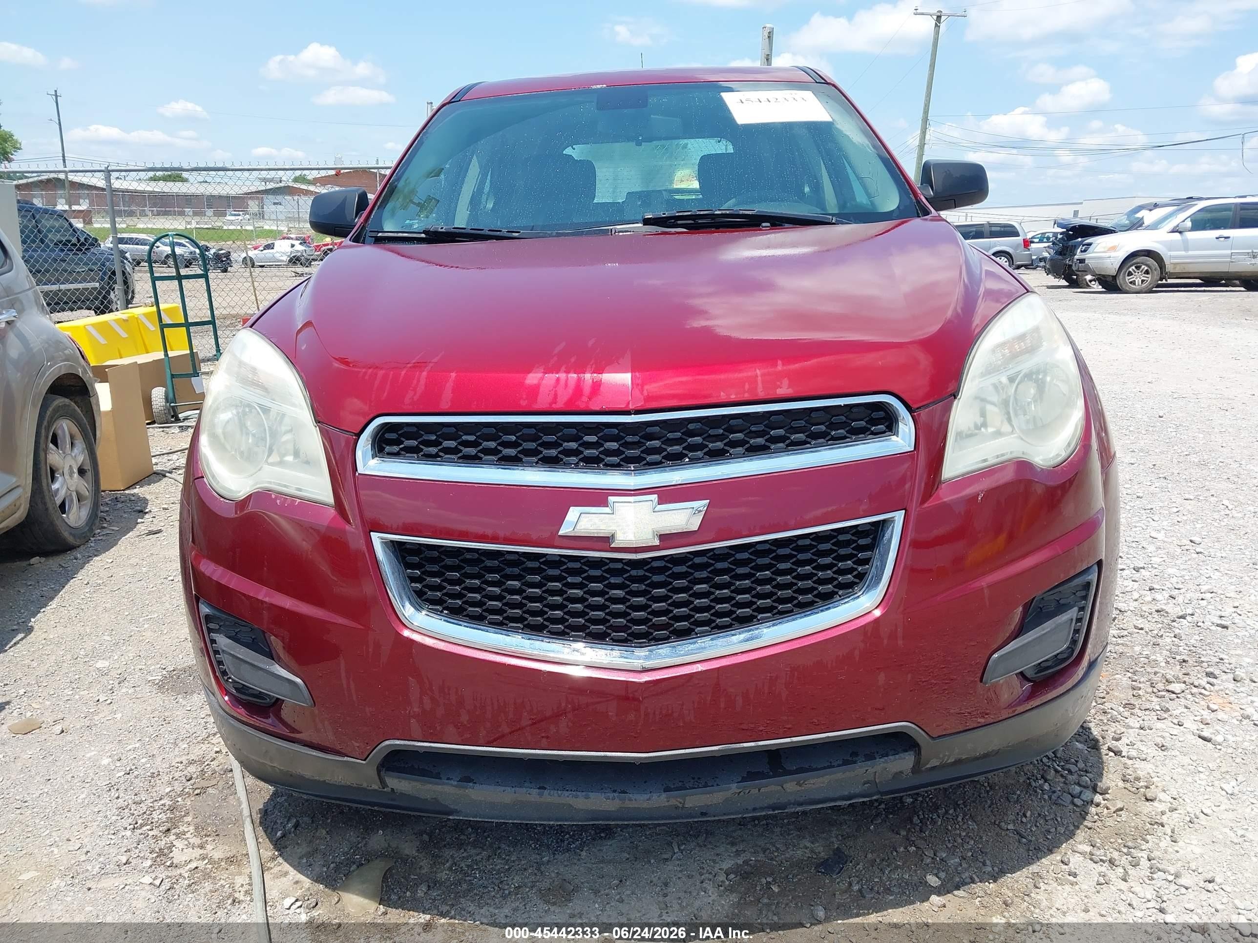 2010 Chevrolet Equinox Ls Red vin: 2CNALBEW8A6204988