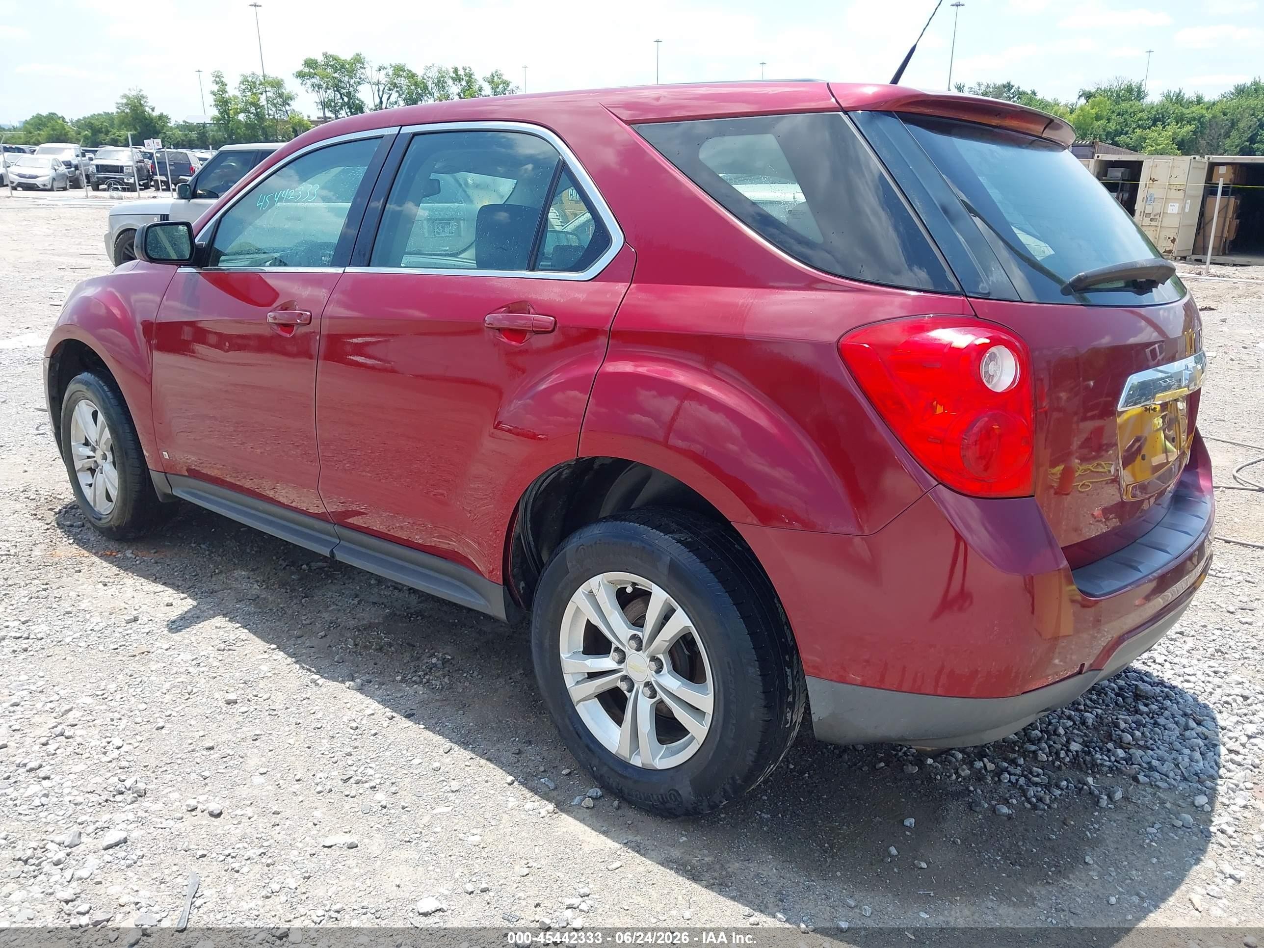 2010 Chevrolet Equinox Ls Red vin: 2CNALBEW8A6204988