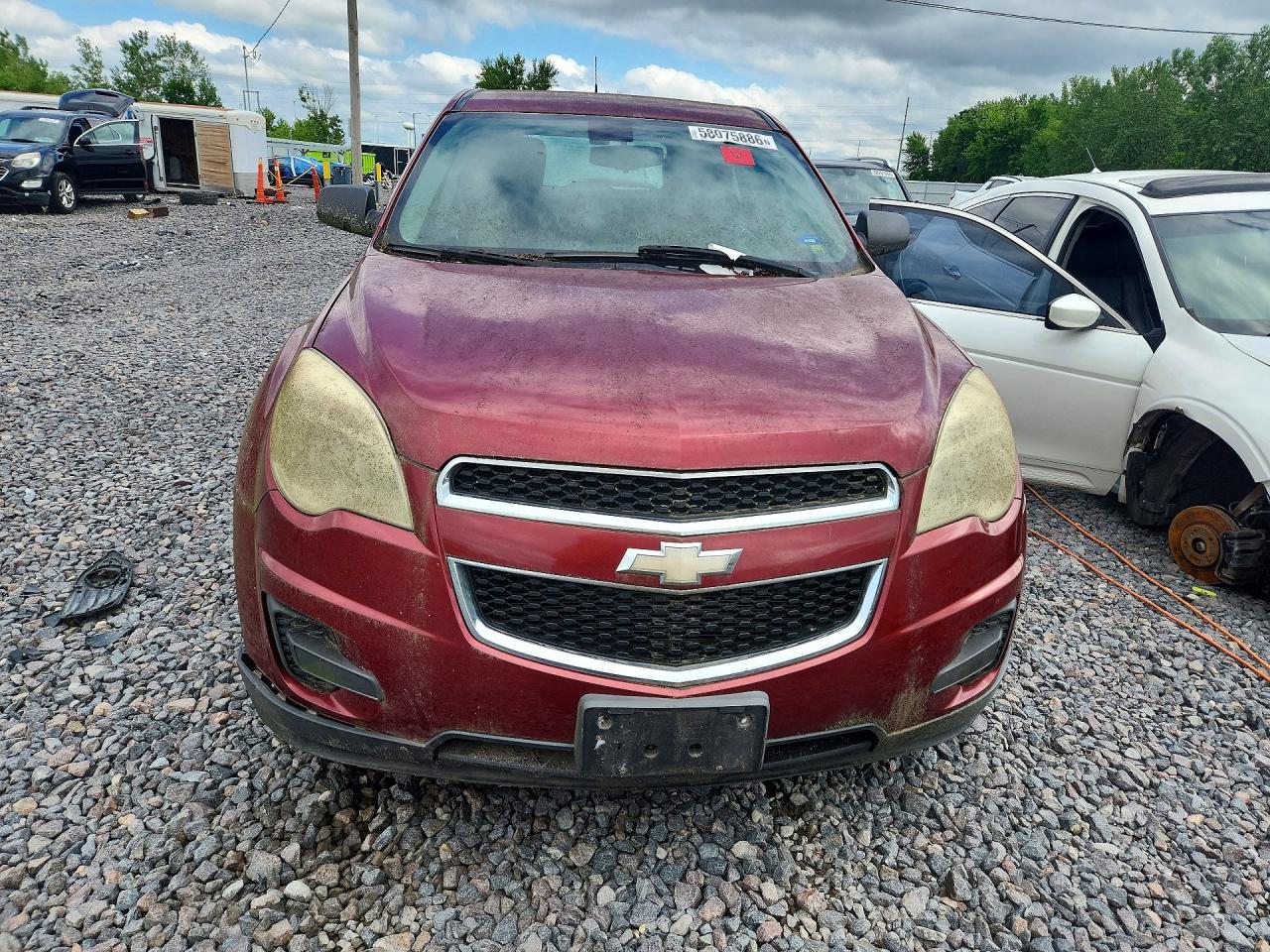 2010 Chevrolet Equinox Ls Red vin: 2CNALBEW8A6209558