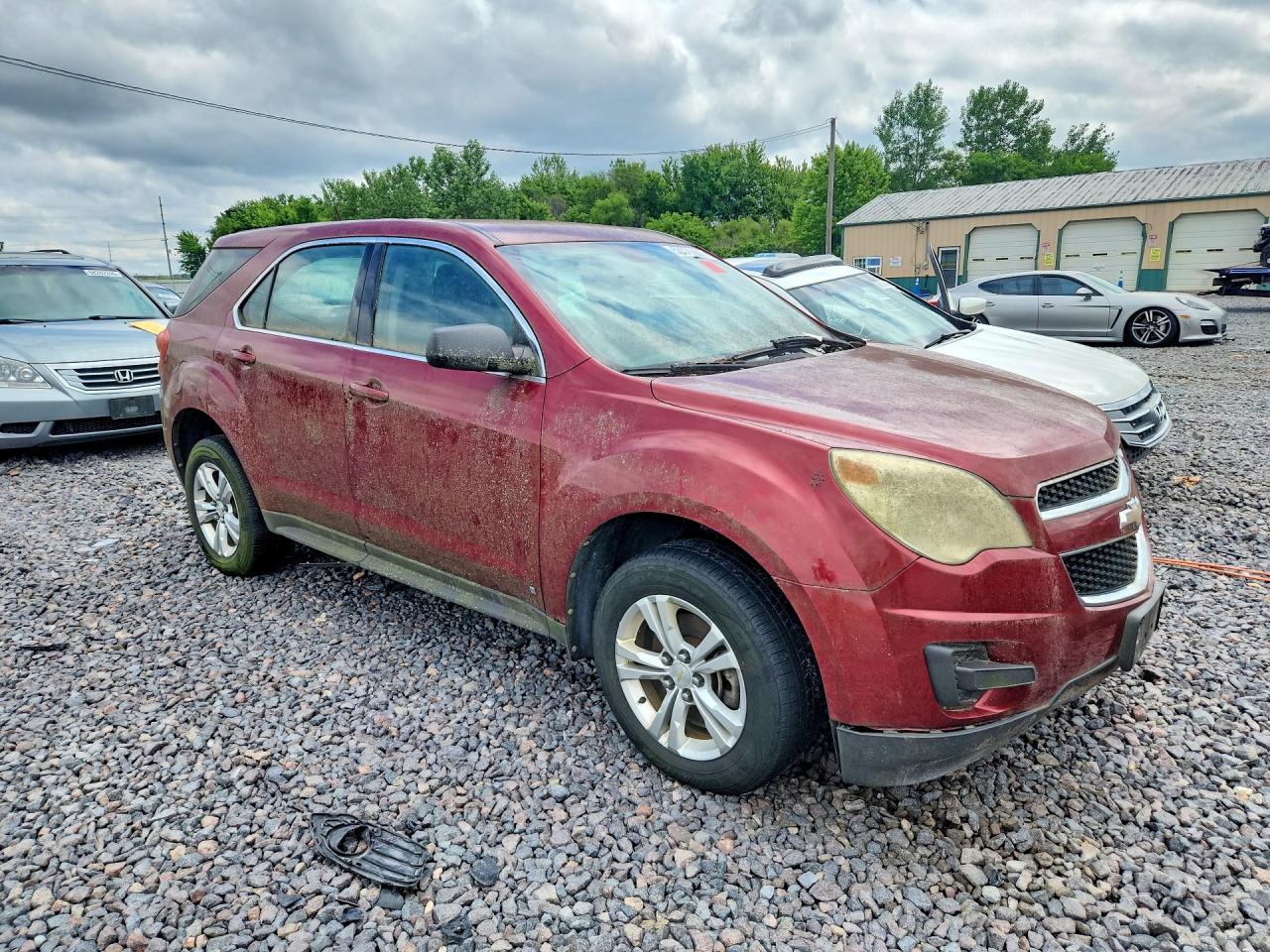 2010 Chevrolet Equinox Ls Red vin: 2CNALBEW8A6209558