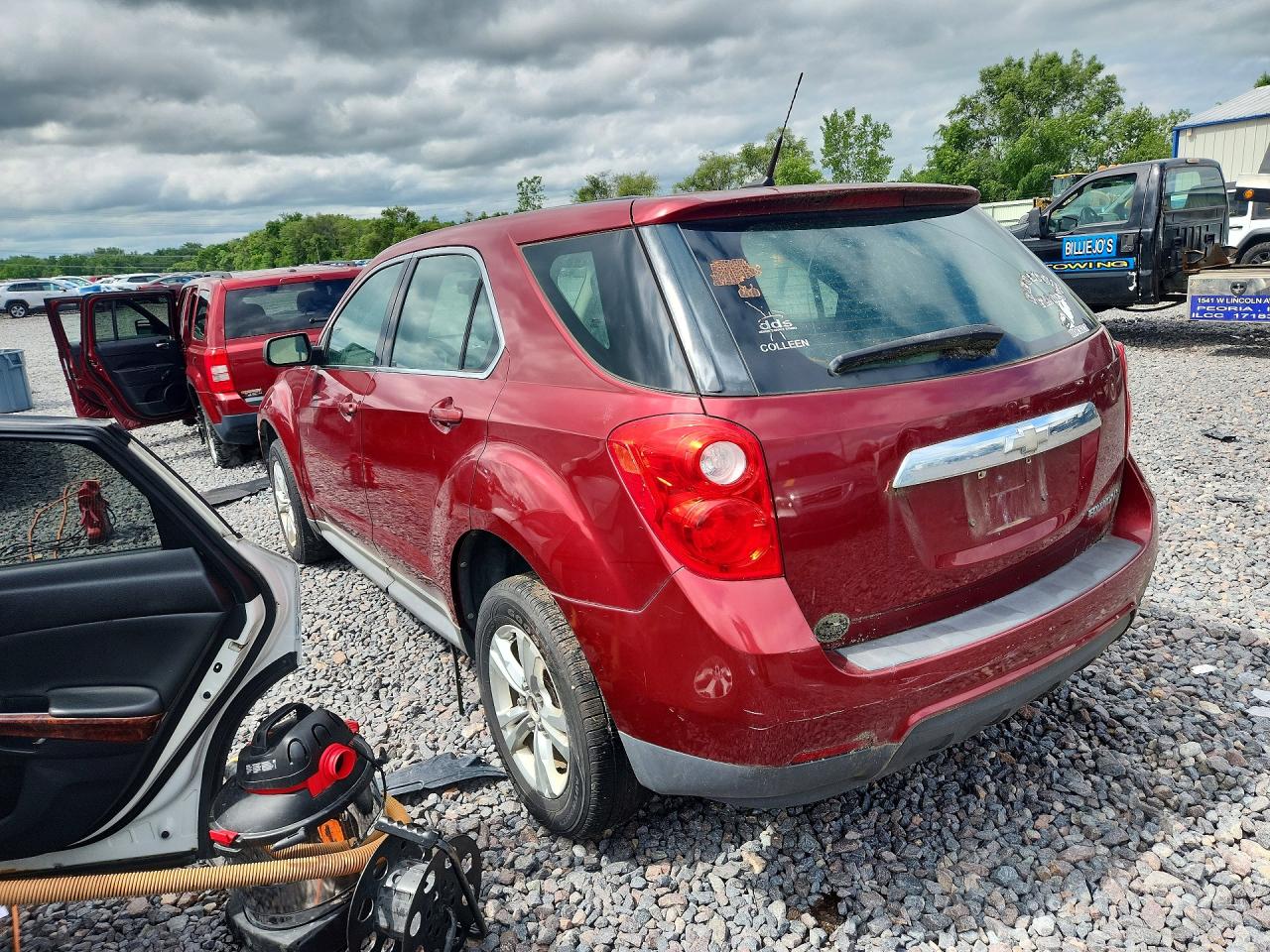 2010 Chevrolet Equinox Ls Red vin: 2CNALBEW8A6209558