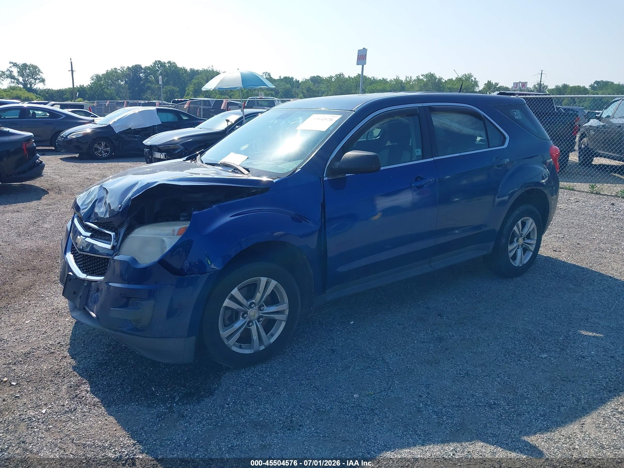 2010 Chevrolet Equinox Ls Синий vin: 2CNALBEW8A6319848