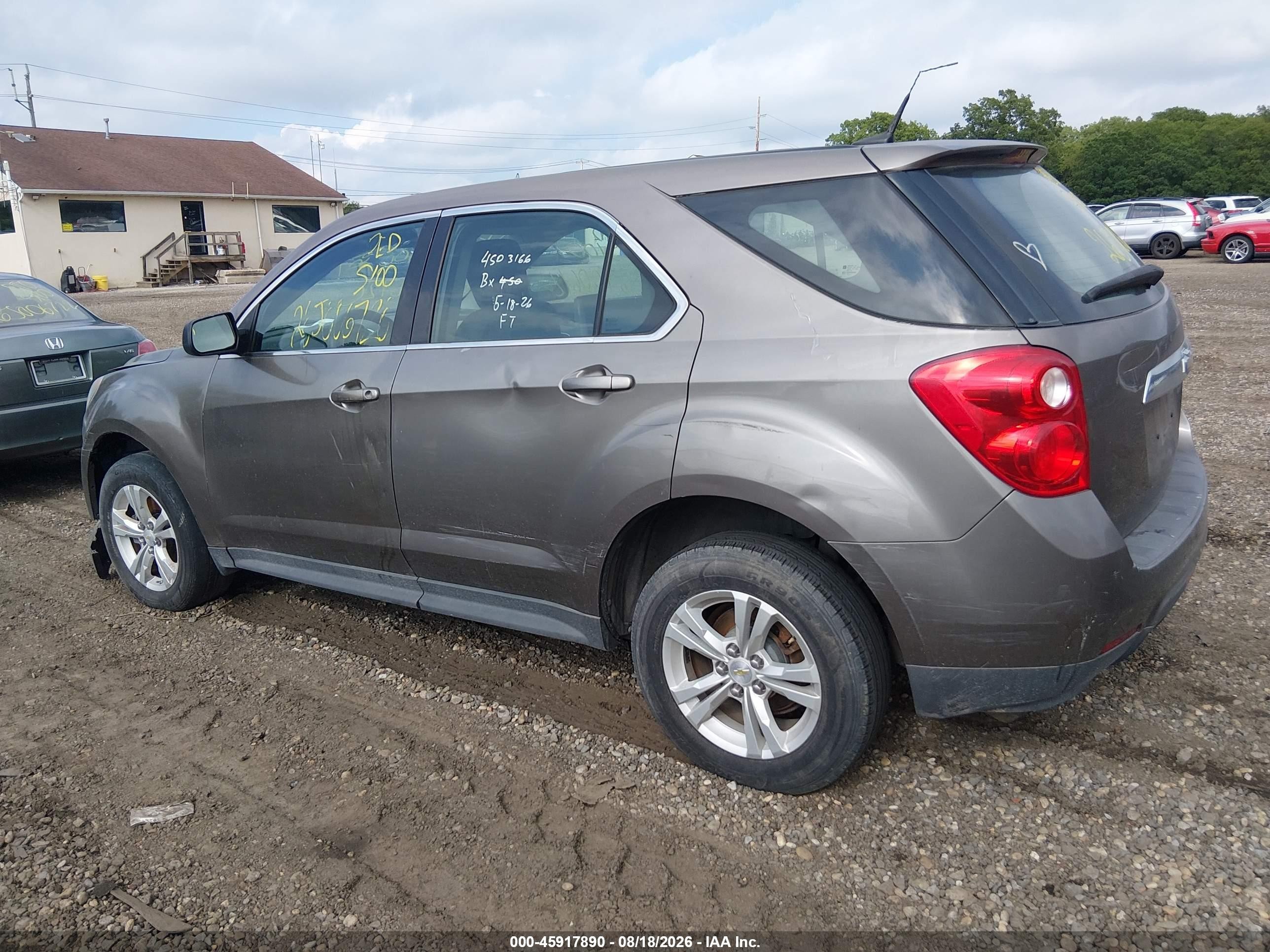 2010 Chevrolet Equinox Ls Желто-коричневый vin: 2CNALBEW9A6261362