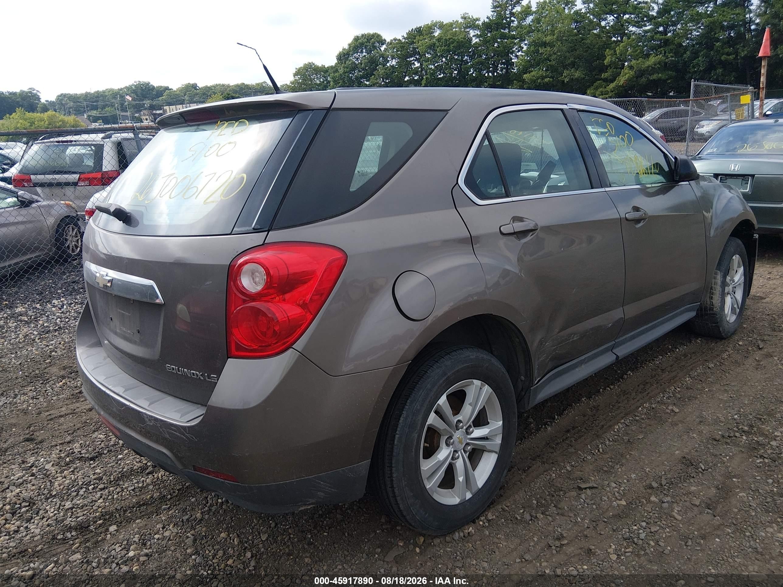 2010 Chevrolet Equinox Ls Желто-коричневый vin: 2CNALBEW9A6261362