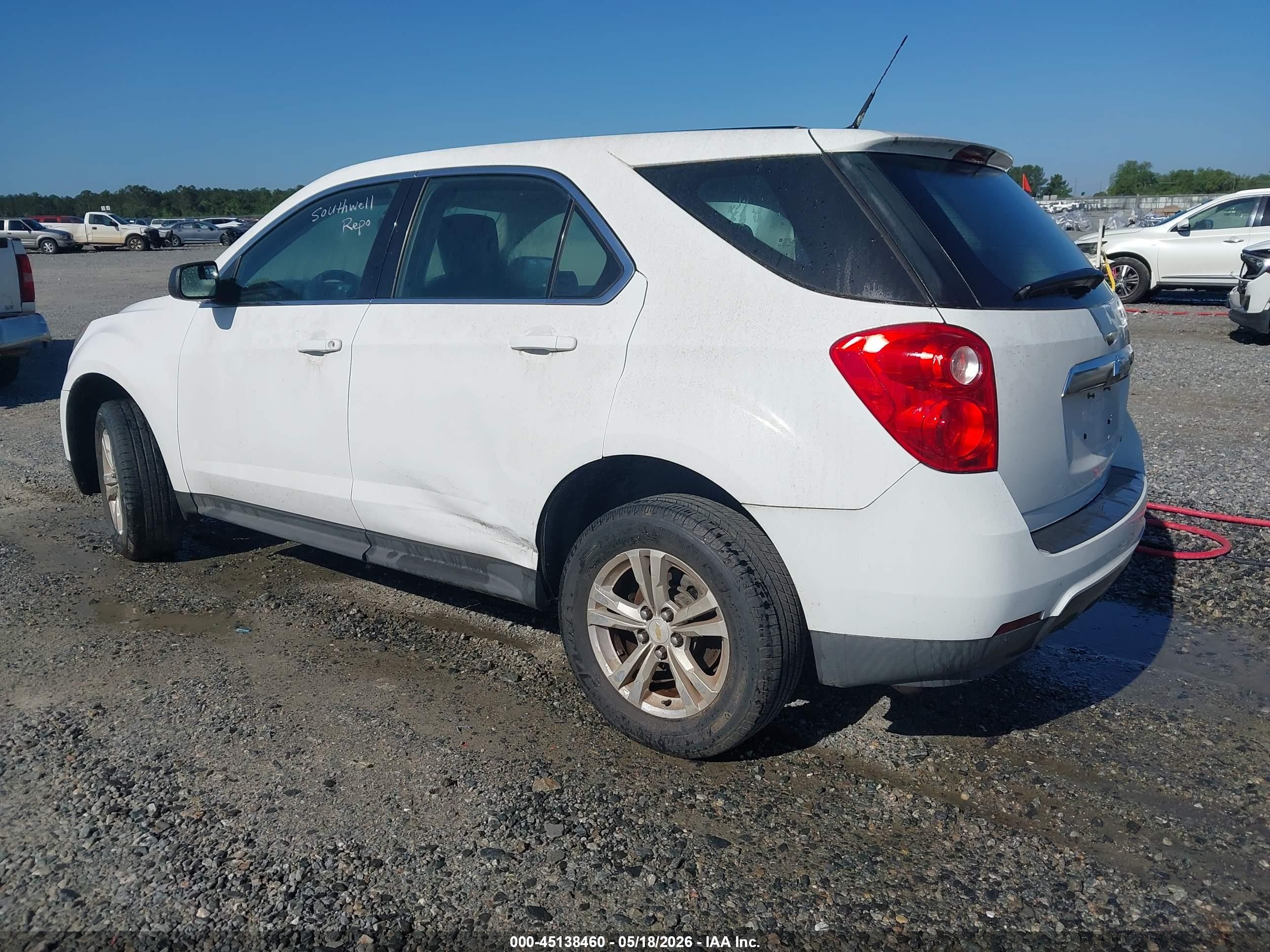 2010 Chevrolet Equinox Ls White vin: 2CNALBEW9A6271289