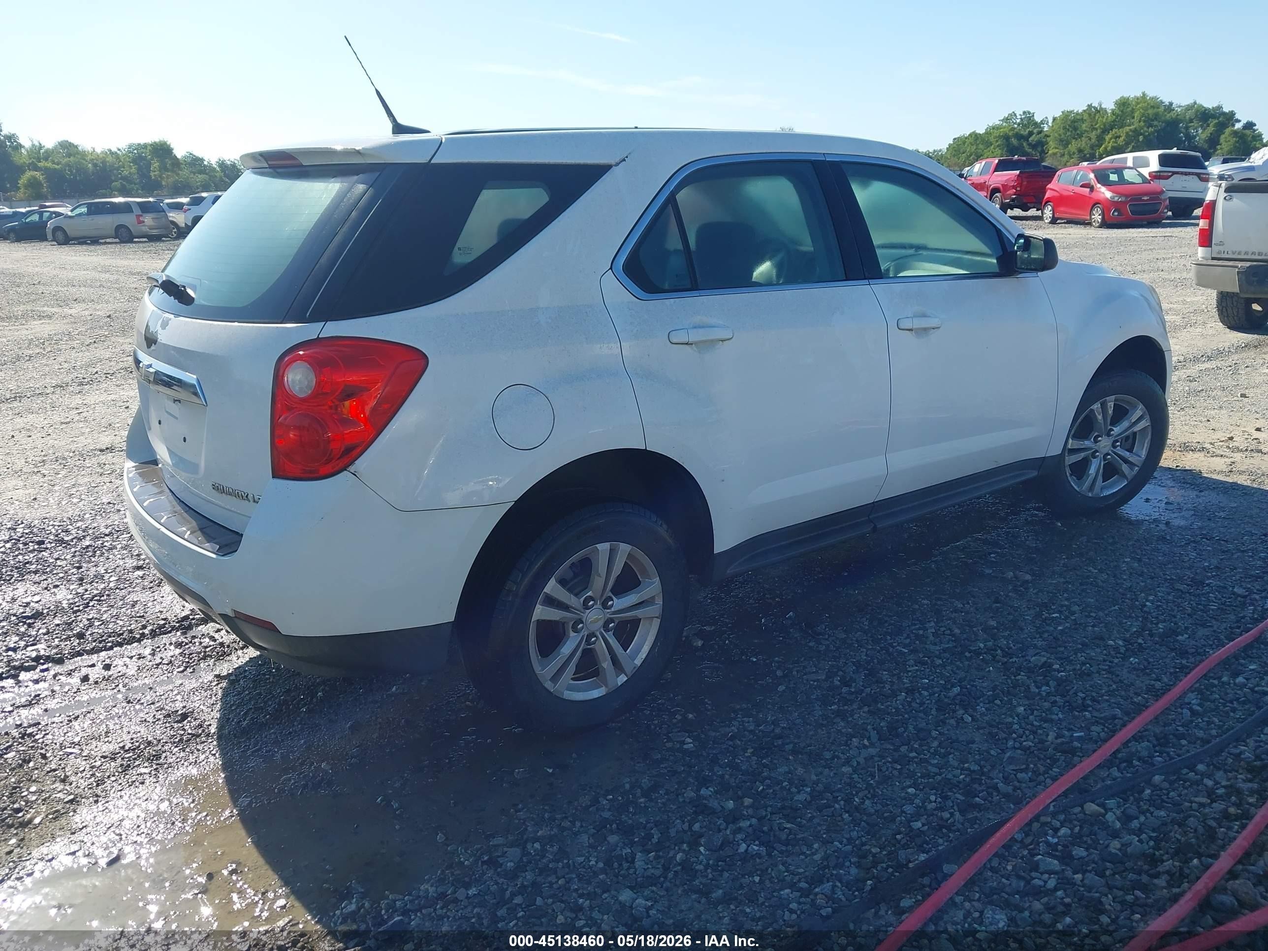 2010 Chevrolet Equinox Ls White vin: 2CNALBEW9A6271289