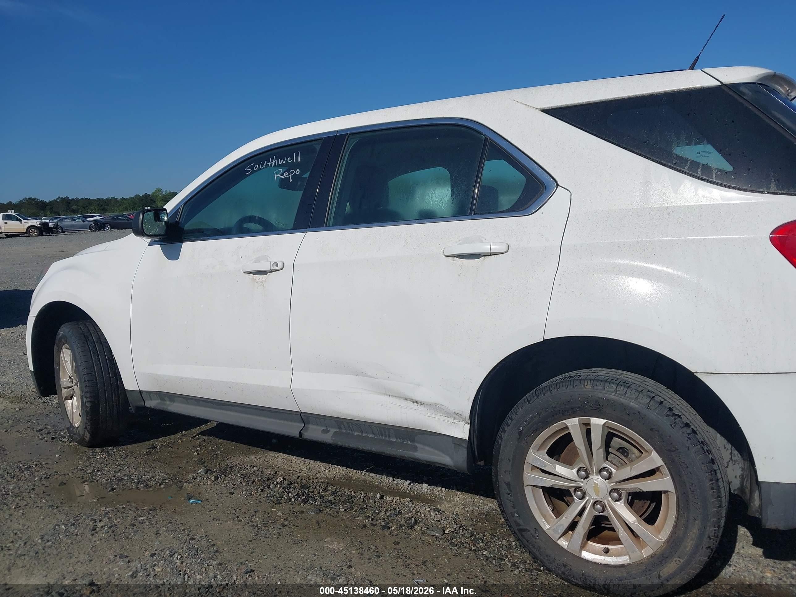 2010 Chevrolet Equinox Ls White vin: 2CNALBEW9A6271289