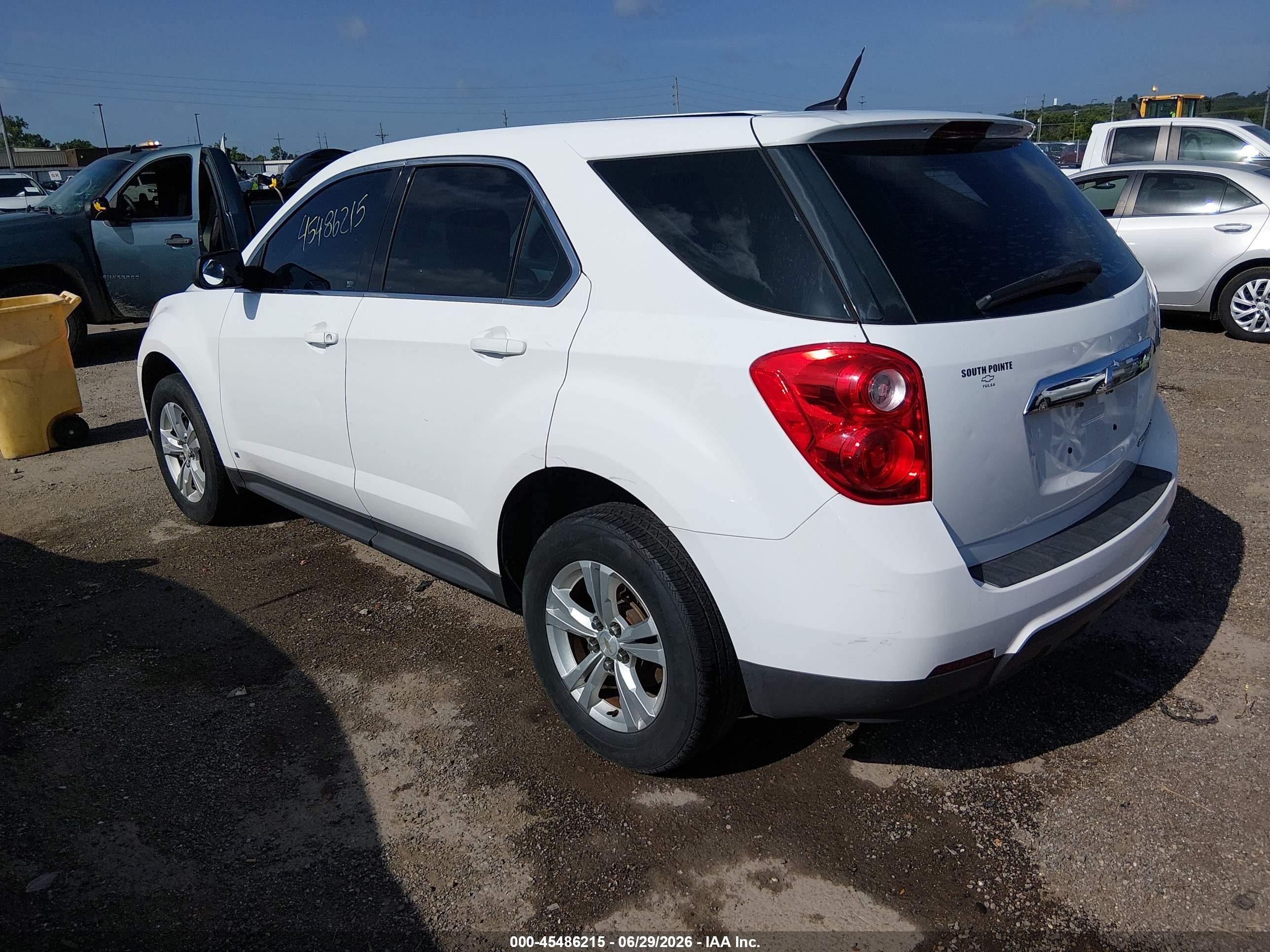 2010 Chevrolet Equinox Ls White vin: 2CNALBEWXA6211456