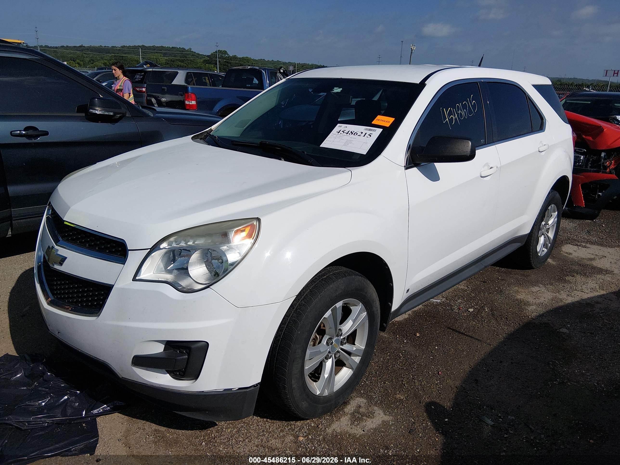 2010 Chevrolet Equinox Ls White vin: 2CNALBEWXA6211456