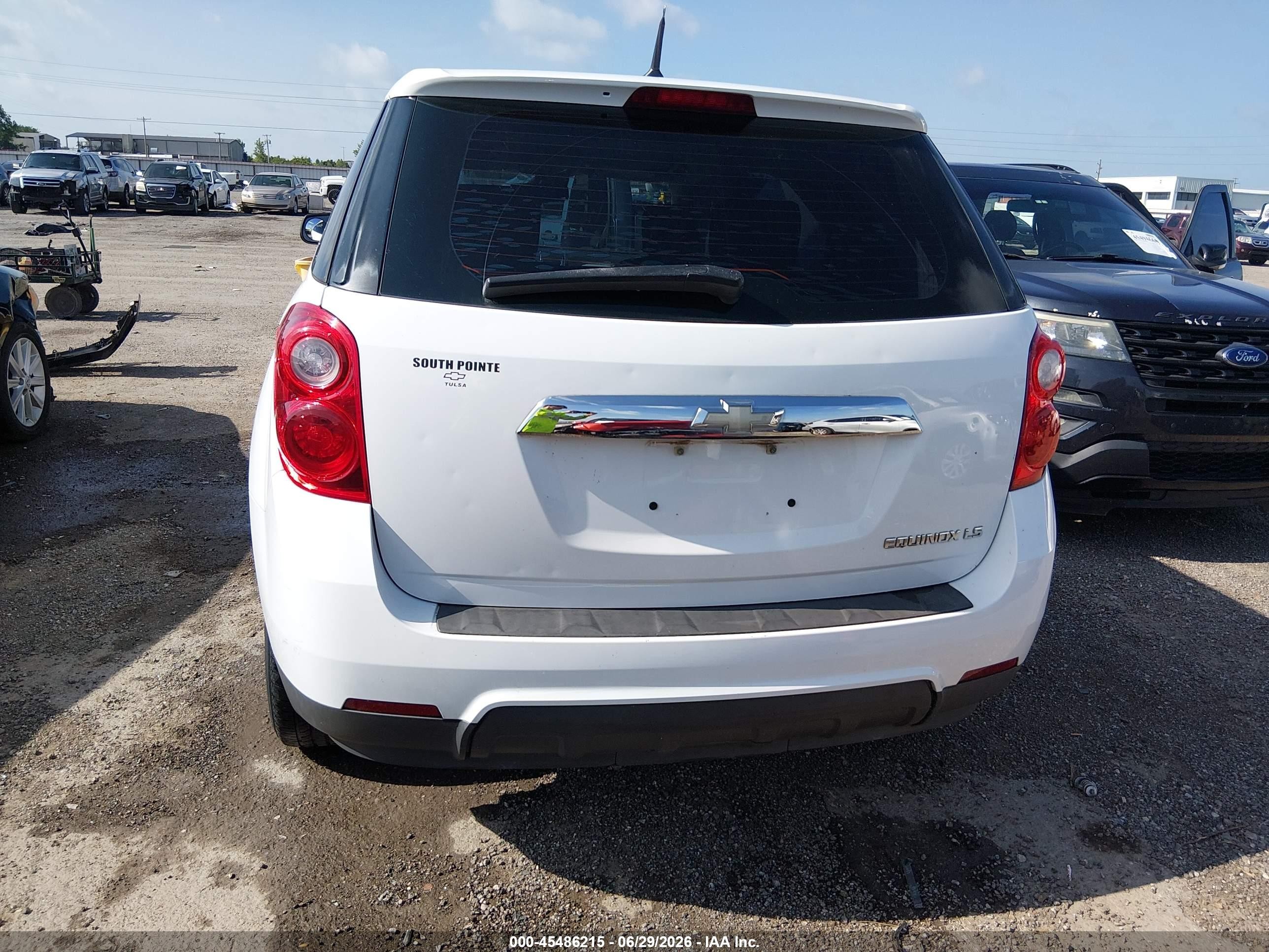 2010 Chevrolet Equinox Ls White vin: 2CNALBEWXA6211456